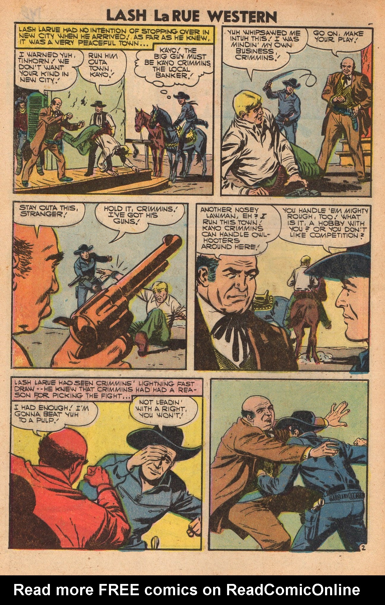 Read online Lash Larue Western (1949) comic -  Issue #64 - 4