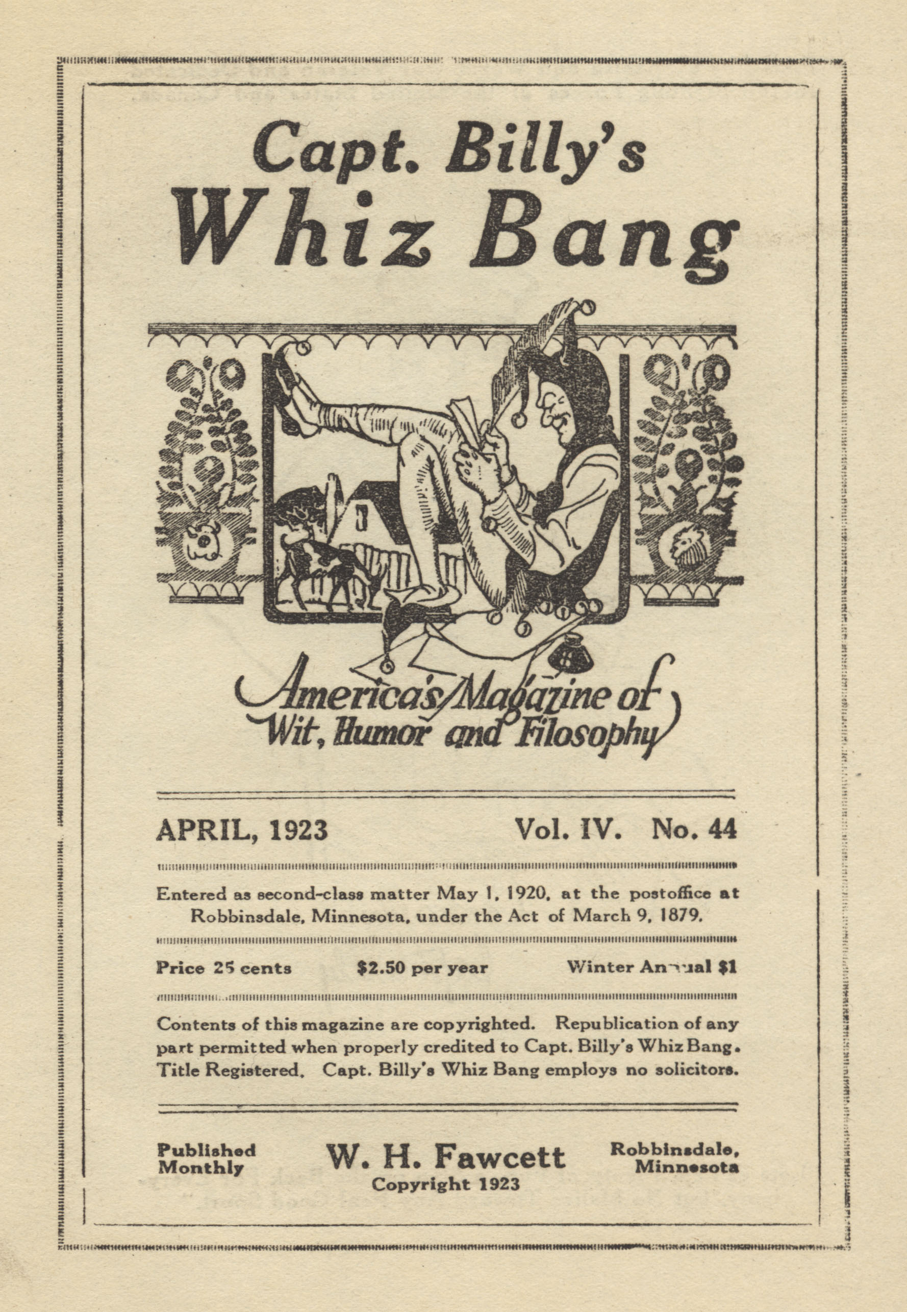Read online Captain Billy's Whiz Bang comic -  Issue #44 - 3