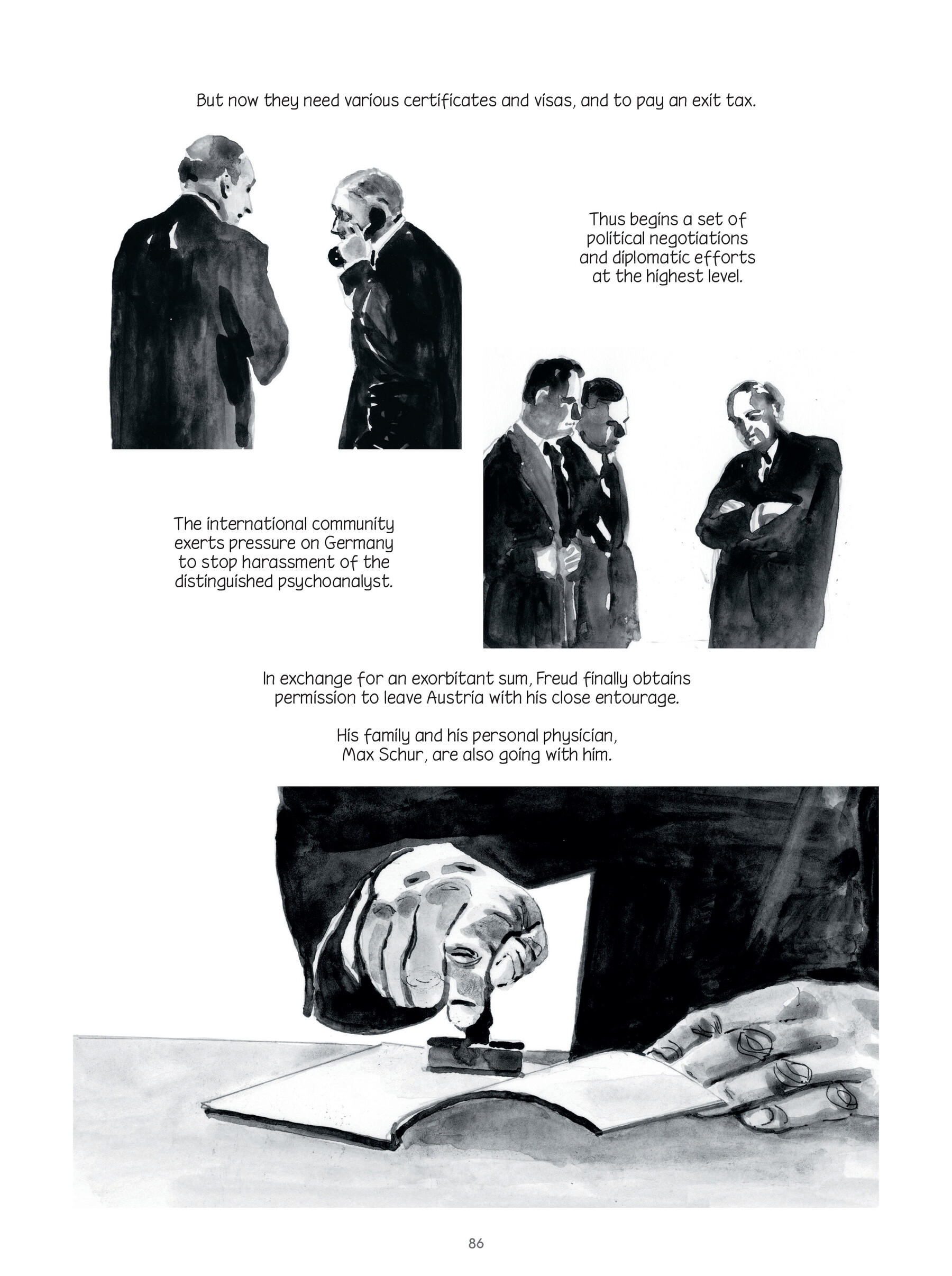 Read online Through Clouds of Smoke: Freud's Final Days comic -  Issue # TPB - 85