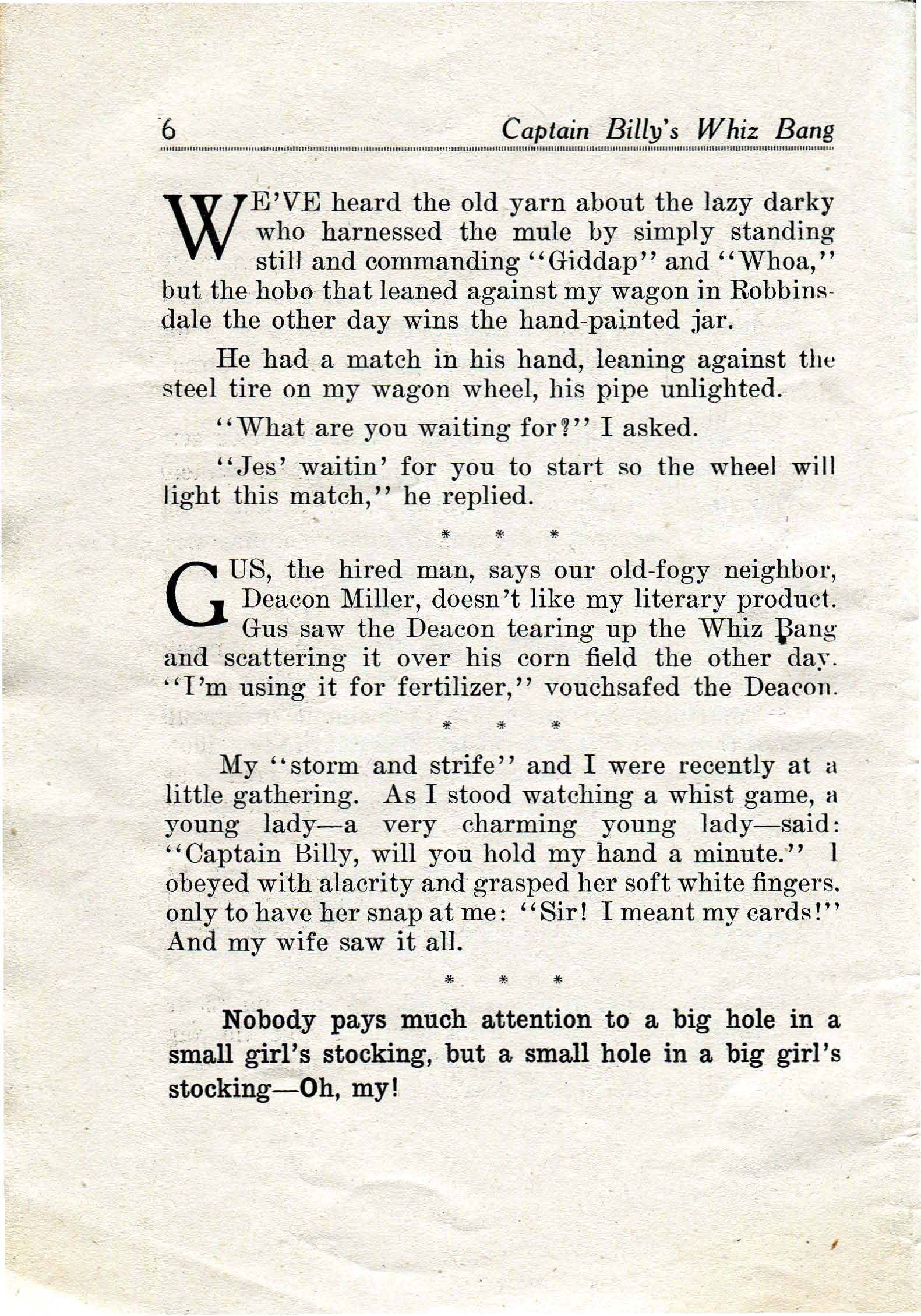 Read online Captain Billy's Whiz Bang comic -  Issue #19 - 8
