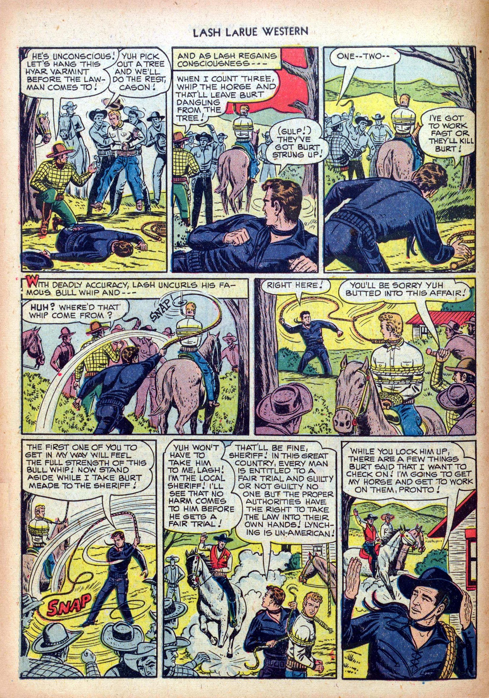 Read online Lash Larue Western (1949) comic -  Issue #4 - 10