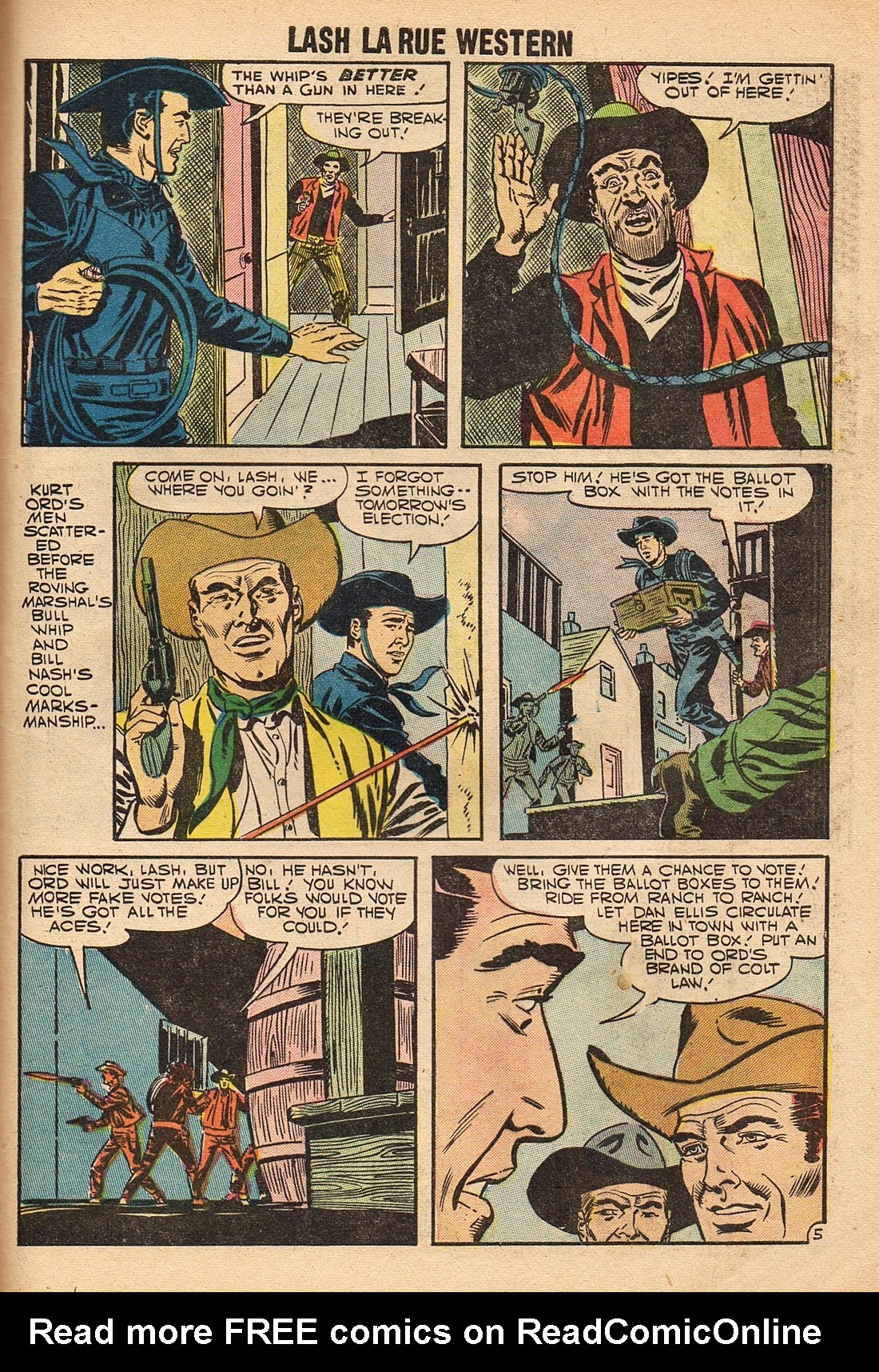 Read online Lash Larue Western (1949) comic -  Issue #67 - 63