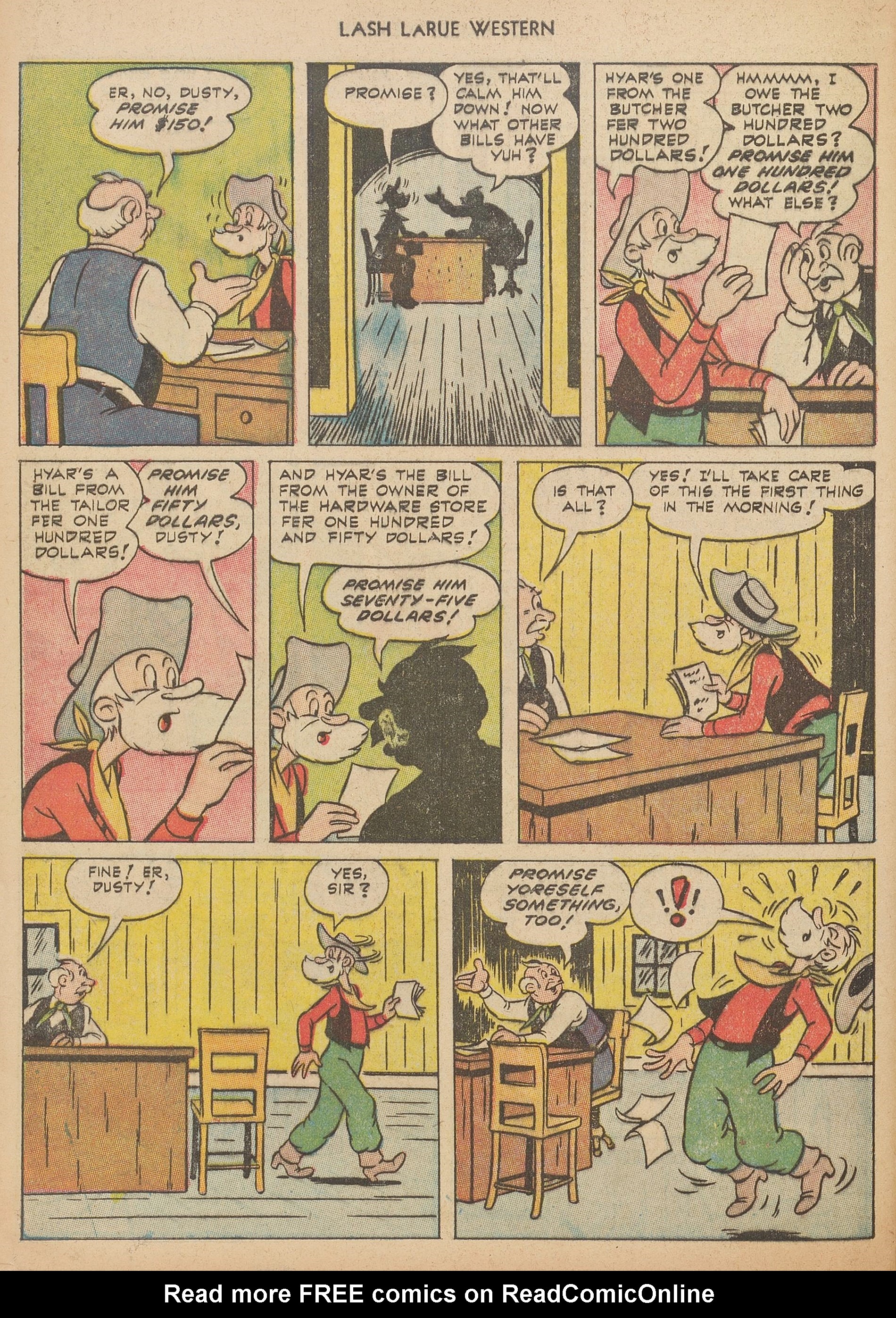 Read online Lash Larue Western (1949) comic -  Issue #40 - 28