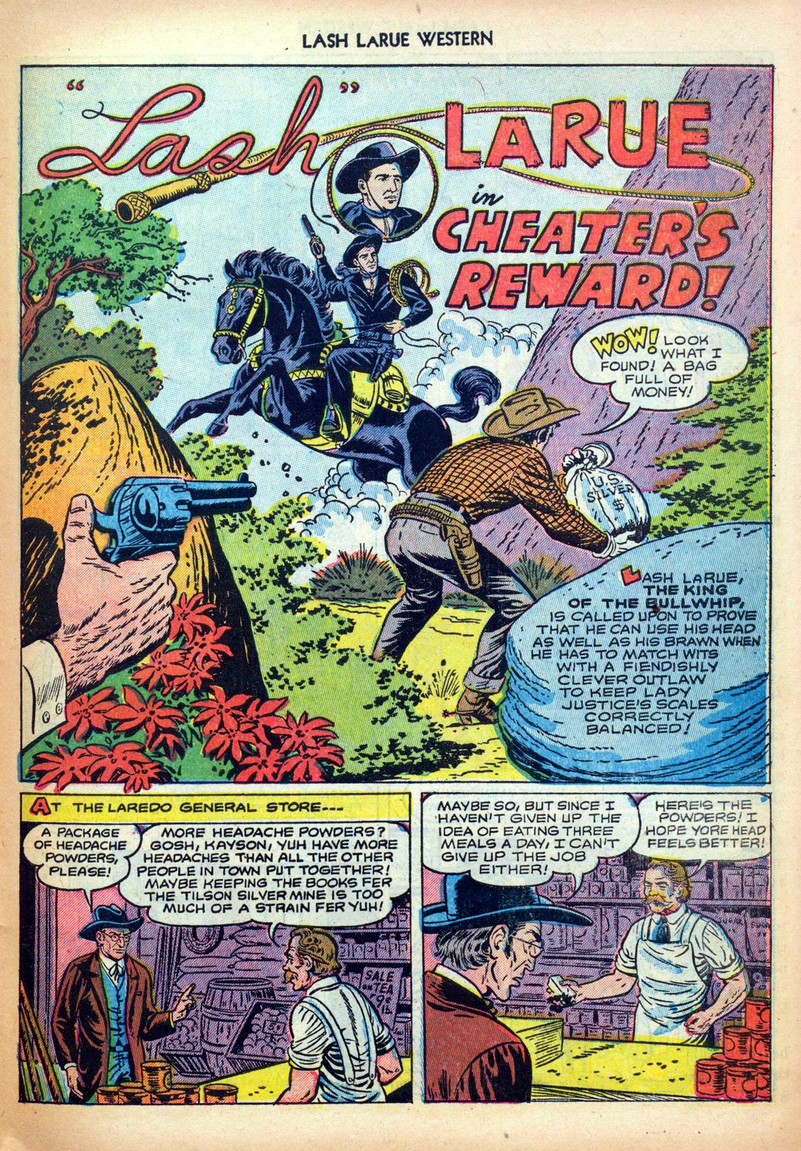 Read online Lash Larue Western (1949) comic -  Issue #30 - 27