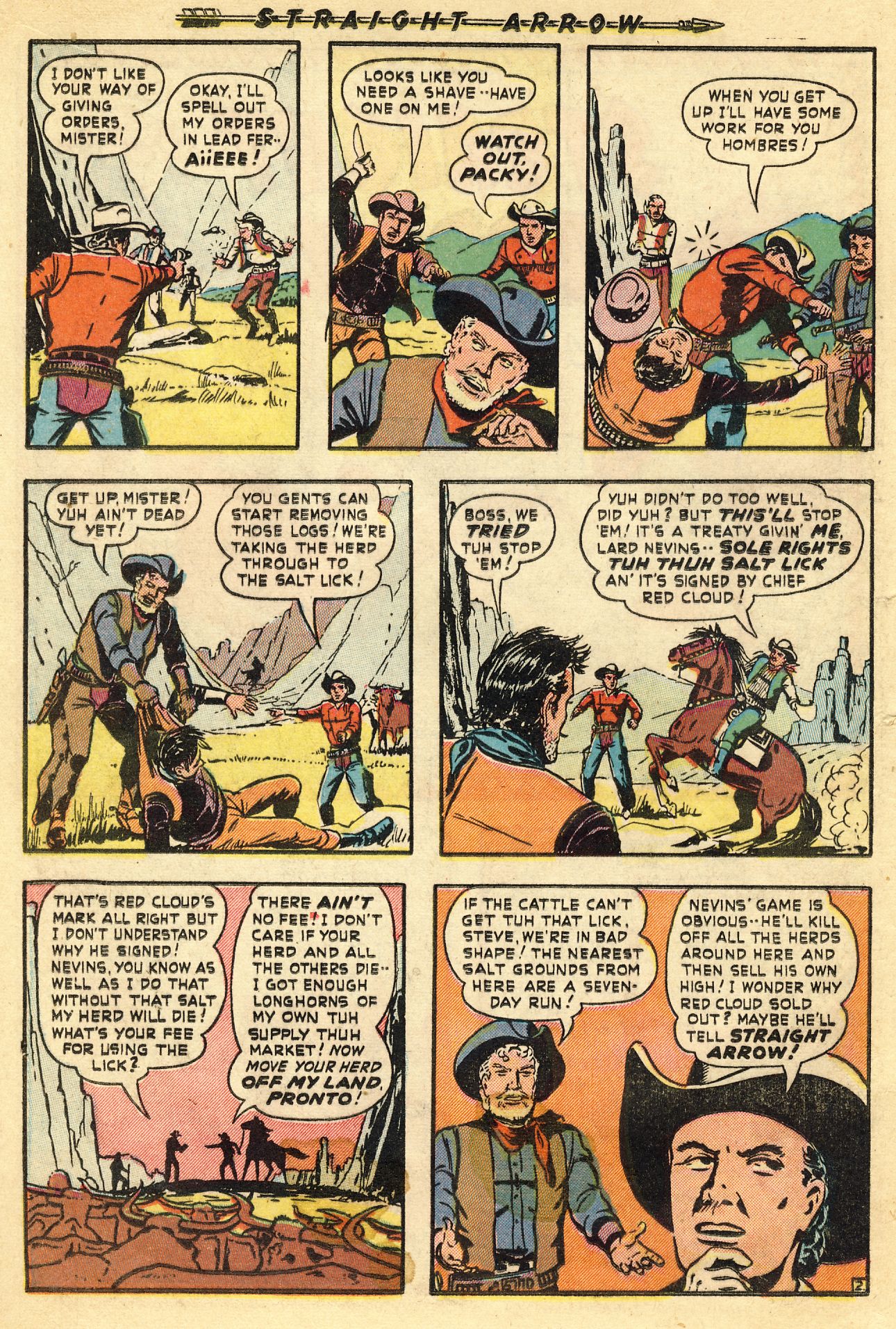 Read online Straight Arrow comic -  Issue #11 - 12