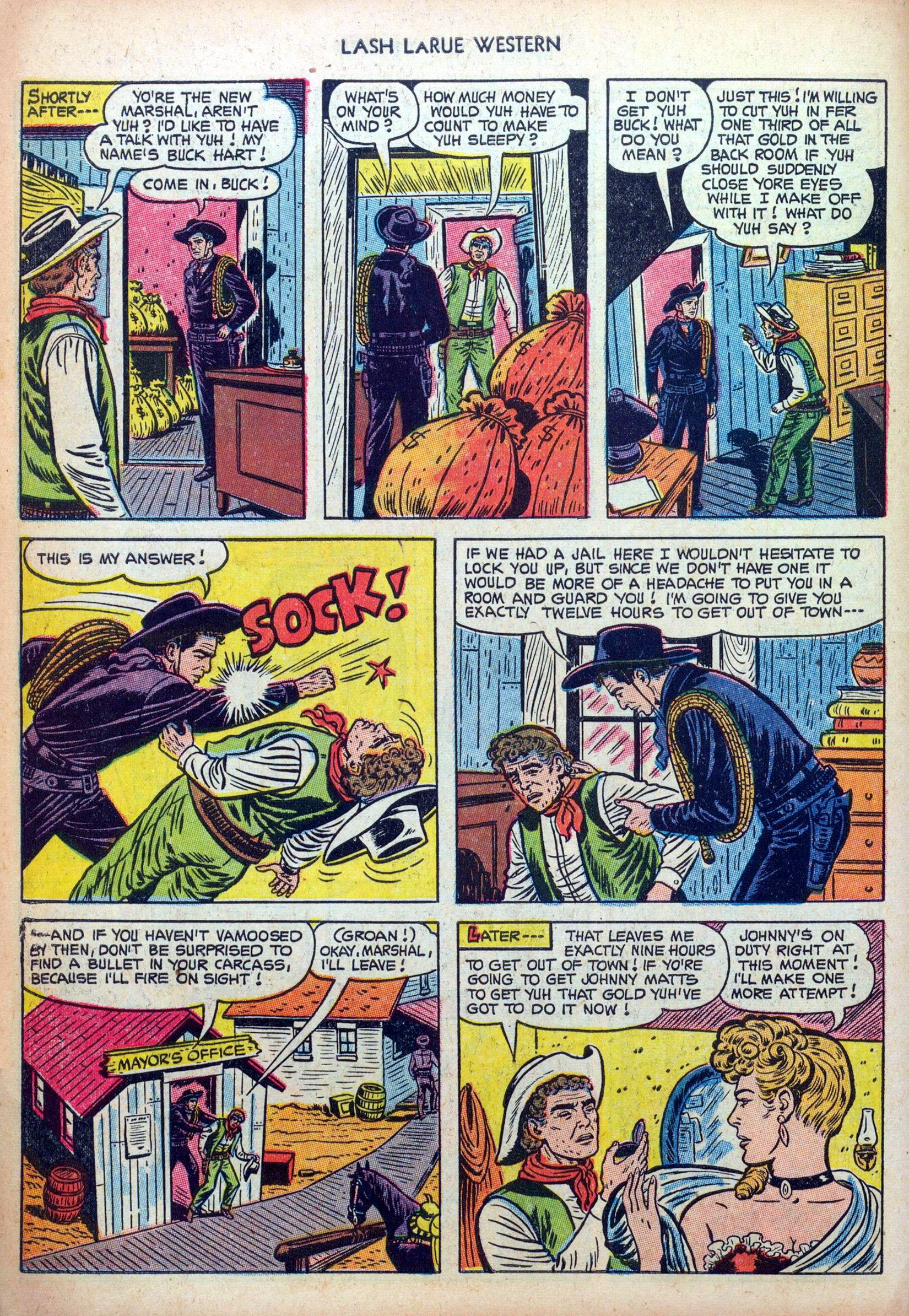 Read online Lash Larue Western (1949) comic -  Issue #38 - 6