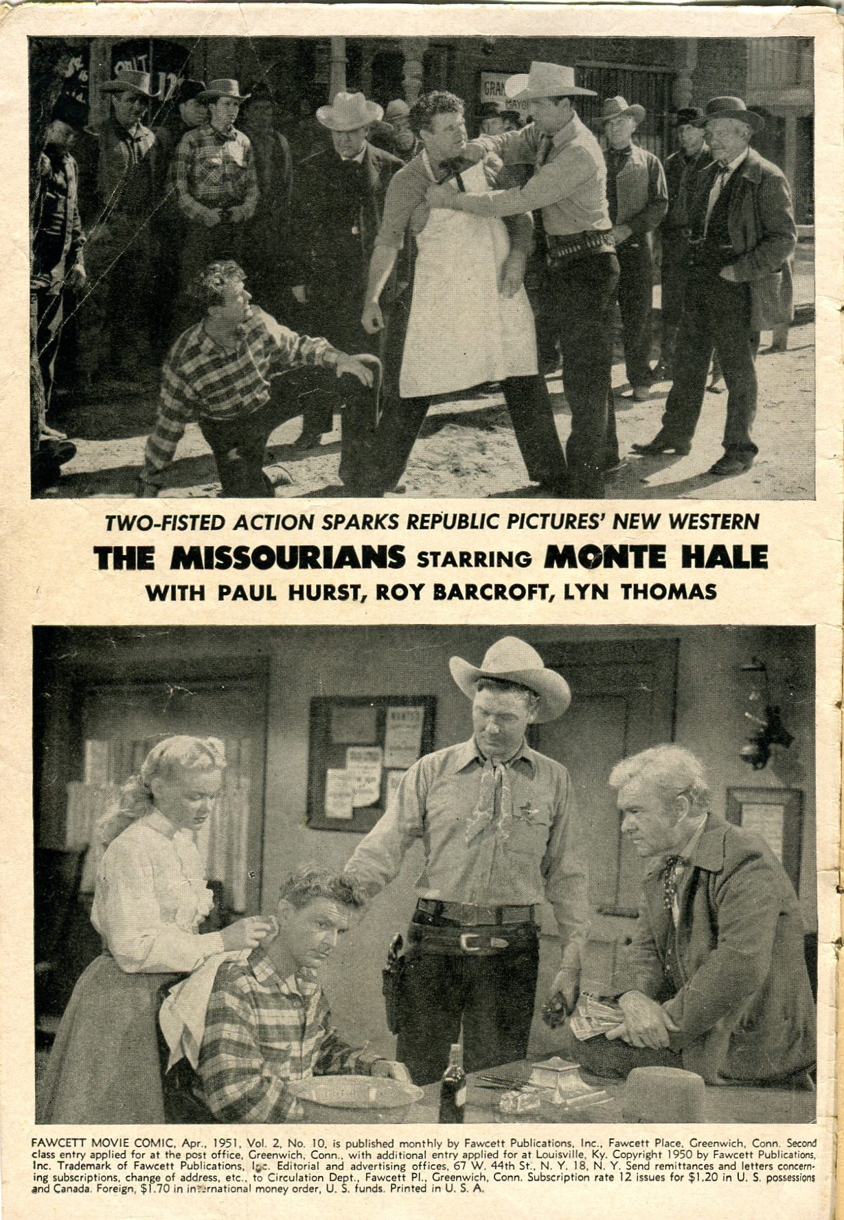 Read online Fawcett Movie Comic comic -  Issue #10 - 2