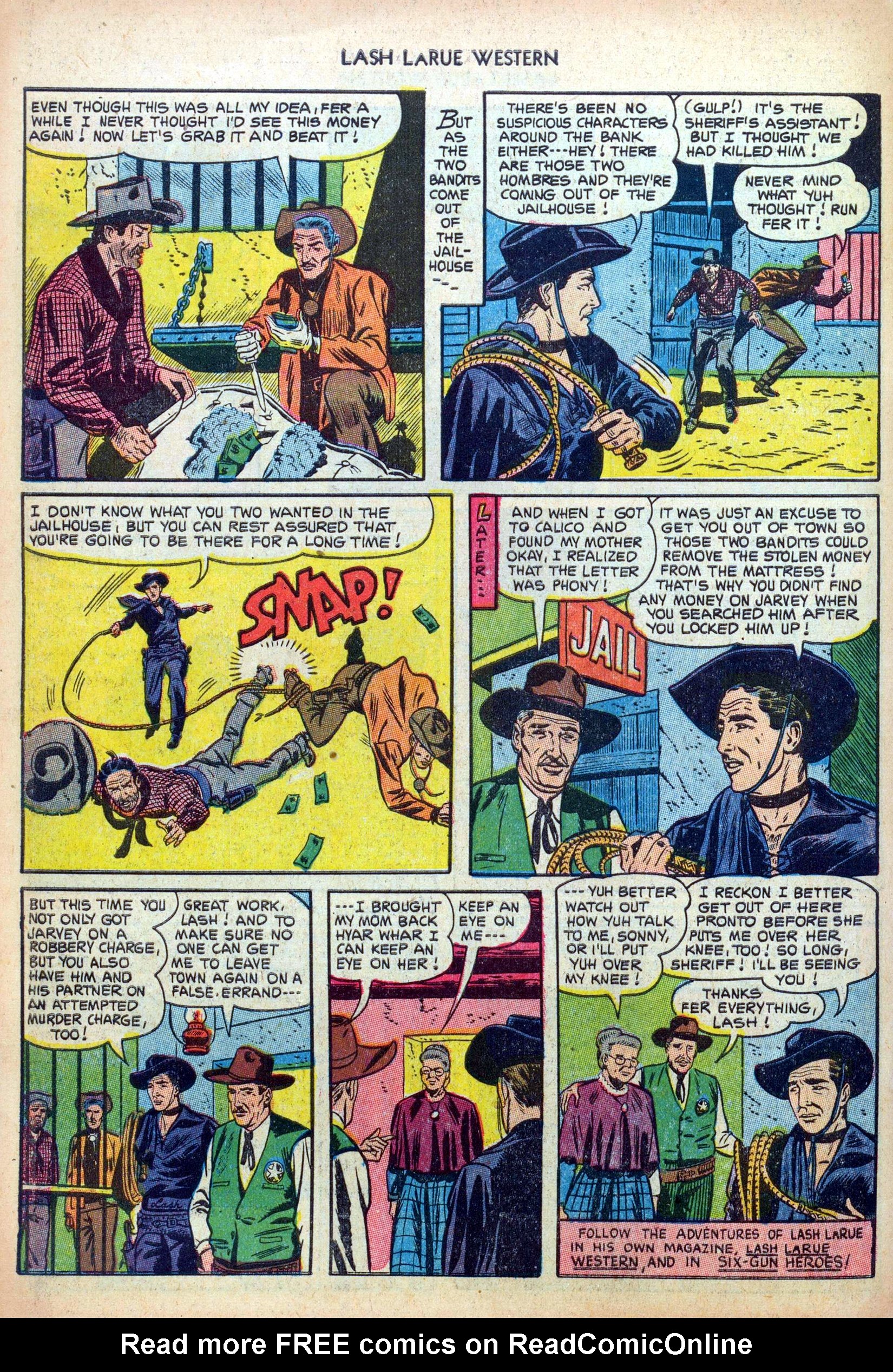 Read online Lash Larue Western (1949) comic -  Issue #38 - 34