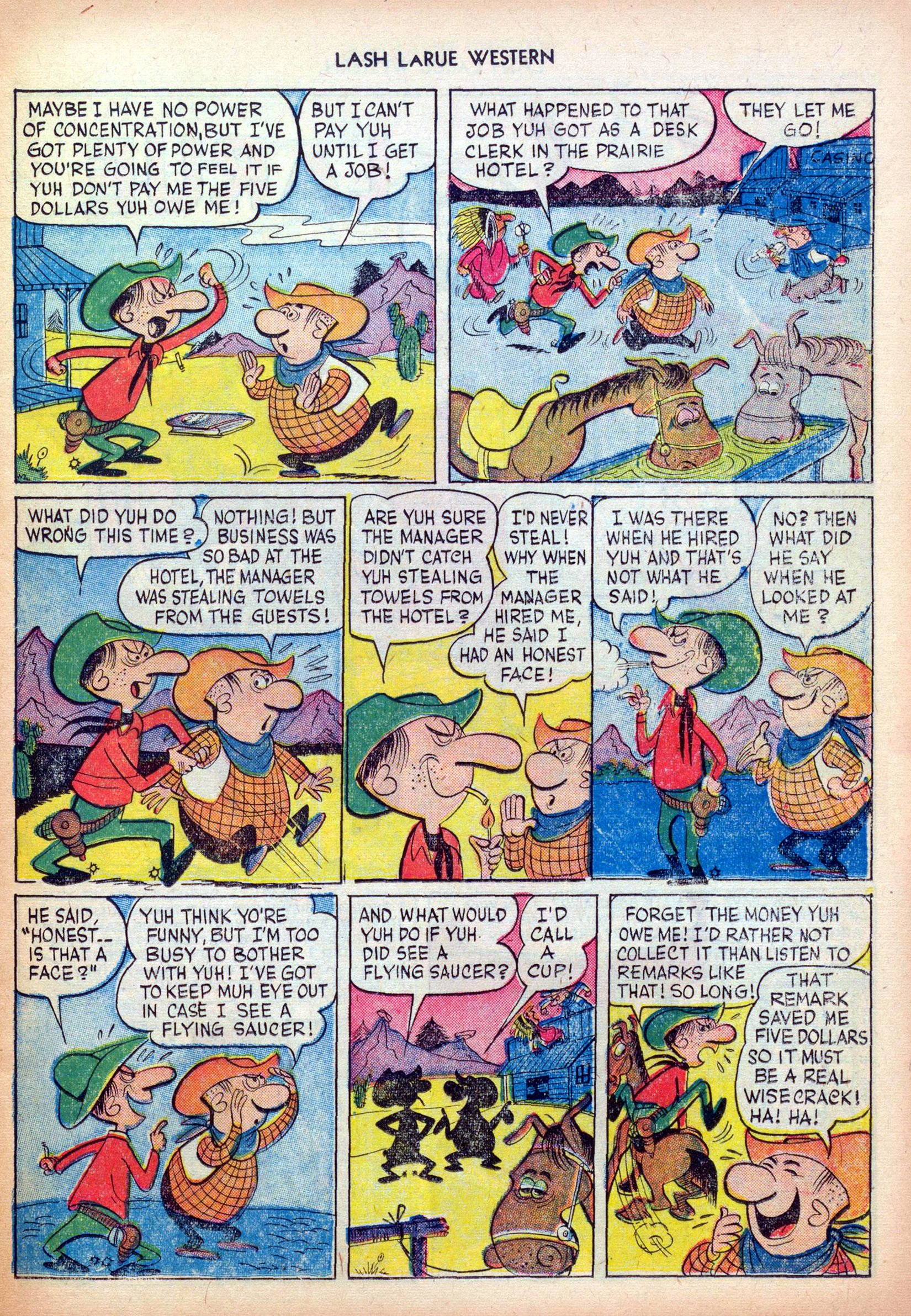 Read online Lash Larue Western (1949) comic -  Issue #26 - 13