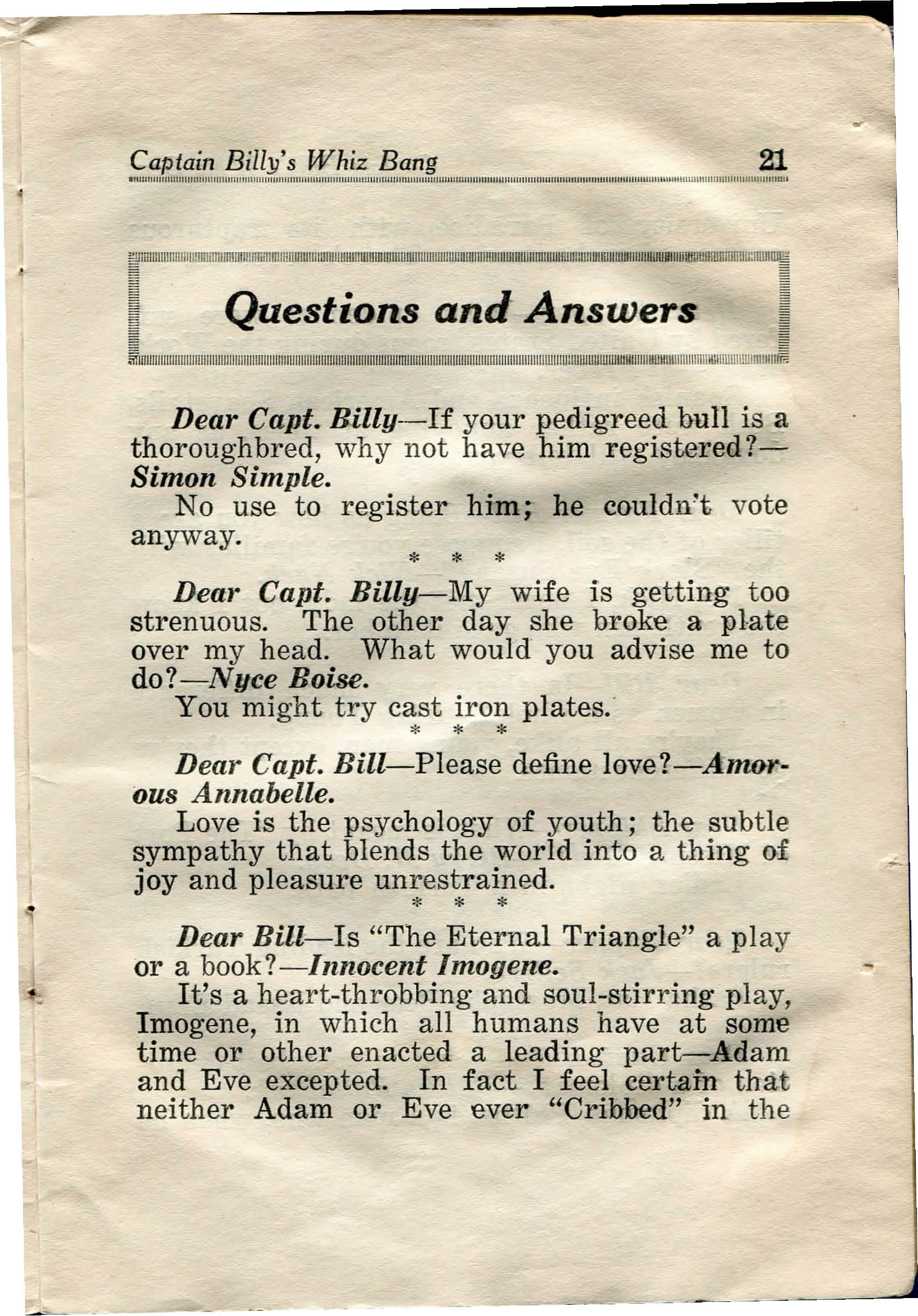 Read online Captain Billy's Whiz Bang comic -  Issue #31 - 23