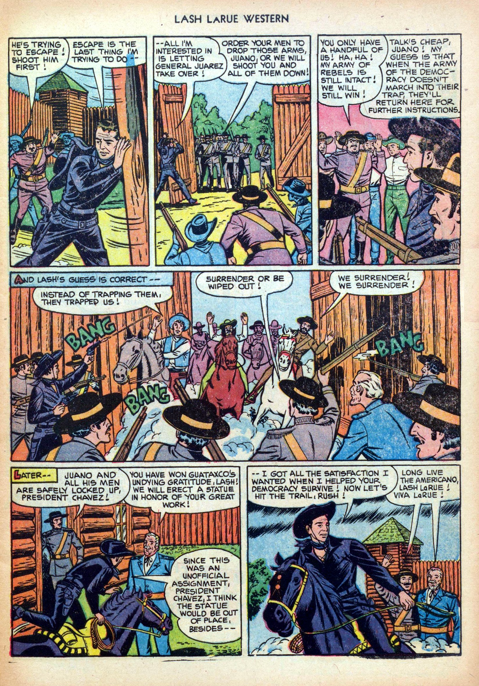 Read online Lash Larue Western (1949) comic -  Issue #26 - 9
