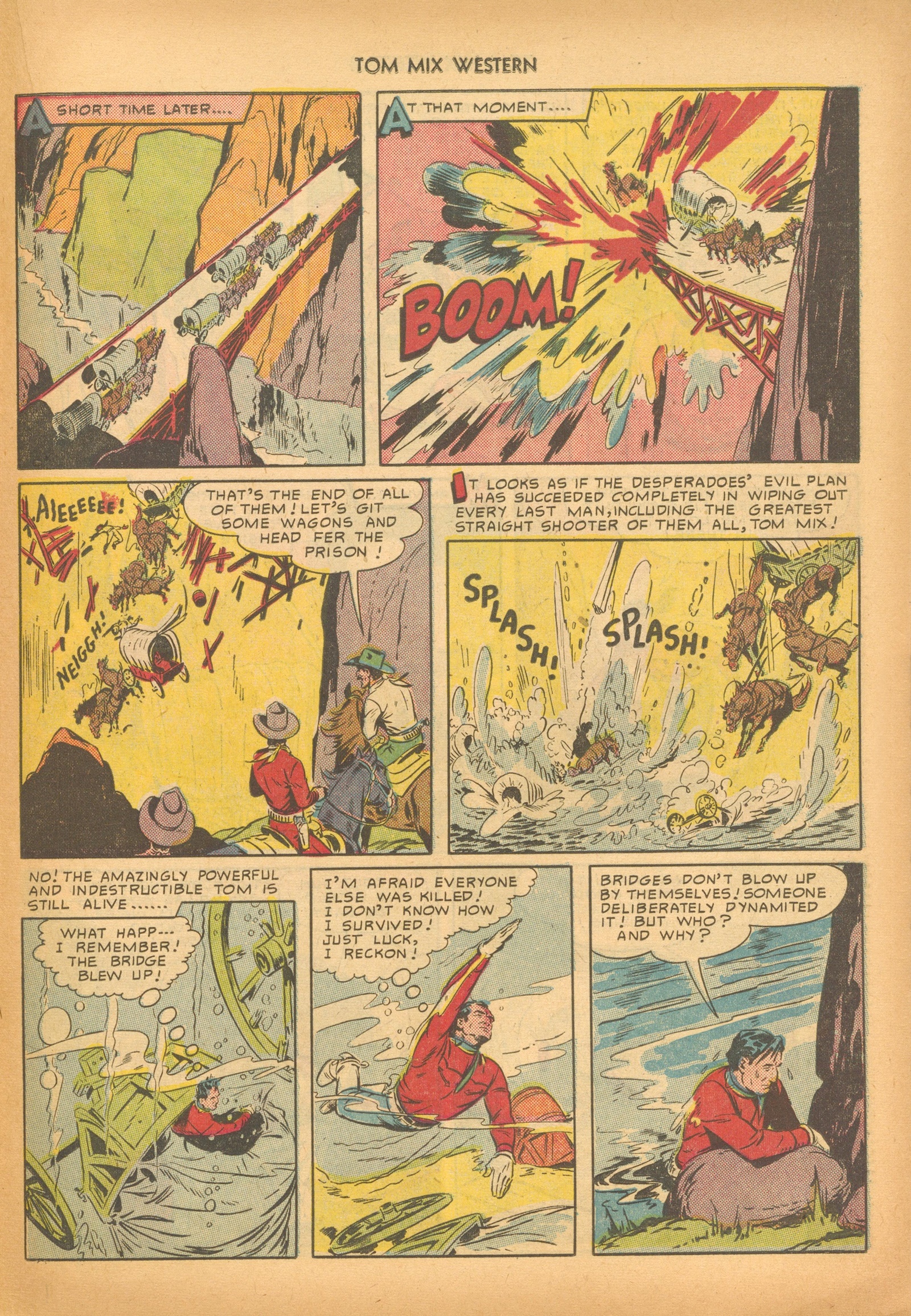 Read online Tom Mix Western (1948) comic -  Issue #33 - 39