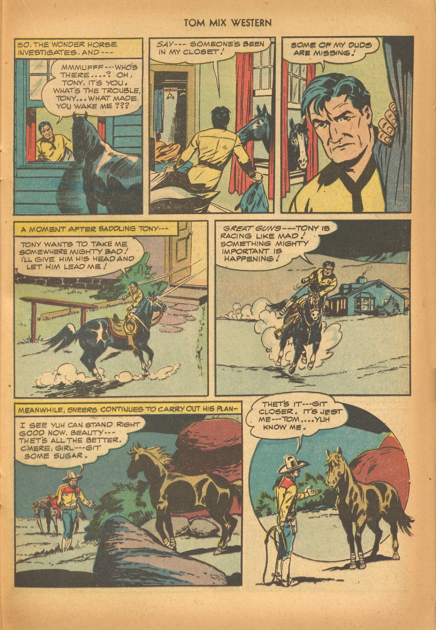 Read online Tom Mix Western (1948) comic -  Issue #6 - 37