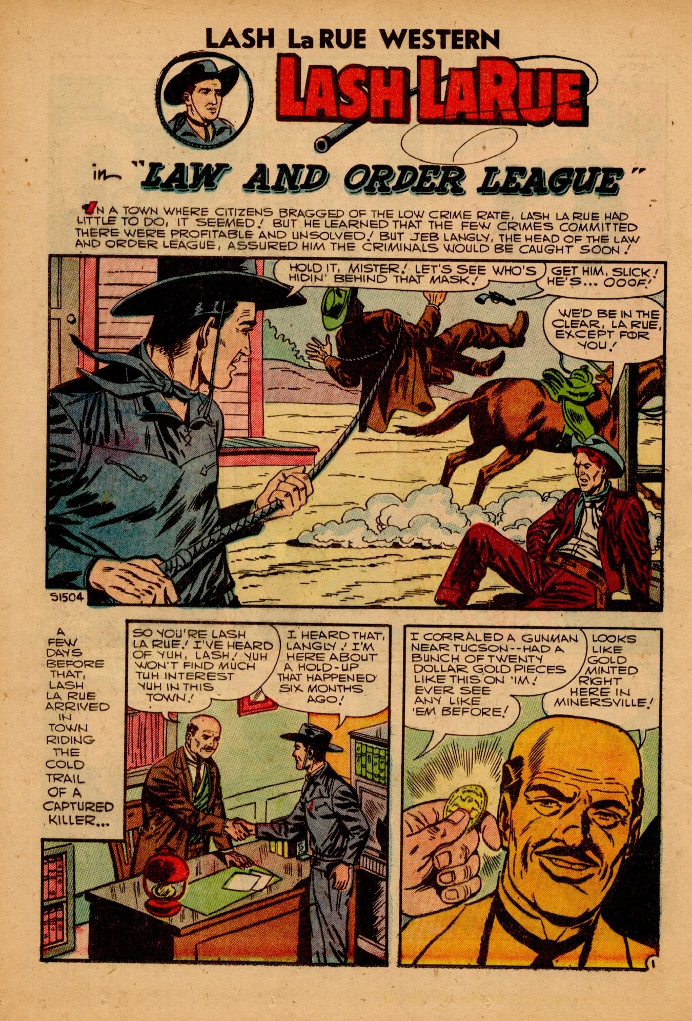 Read online Lash Larue Western (1949) comic -  Issue #63 - 12
