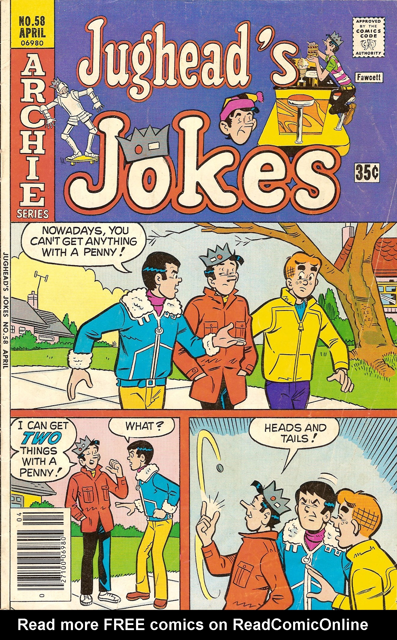 Read online Jughead's Jokes comic -  Issue #58 - 1
