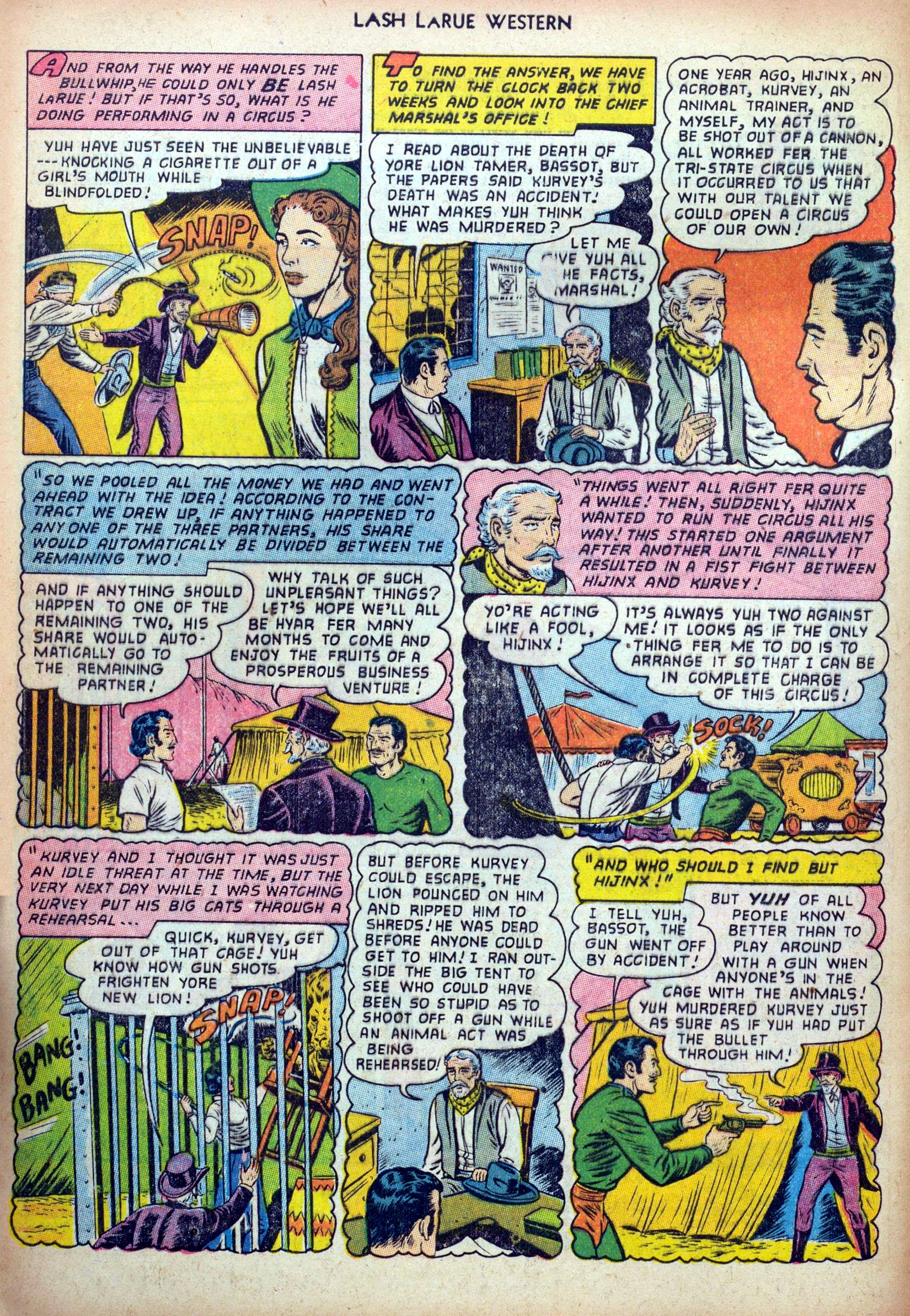 Read online Lash Larue Western (1949) comic -  Issue #36 - 4