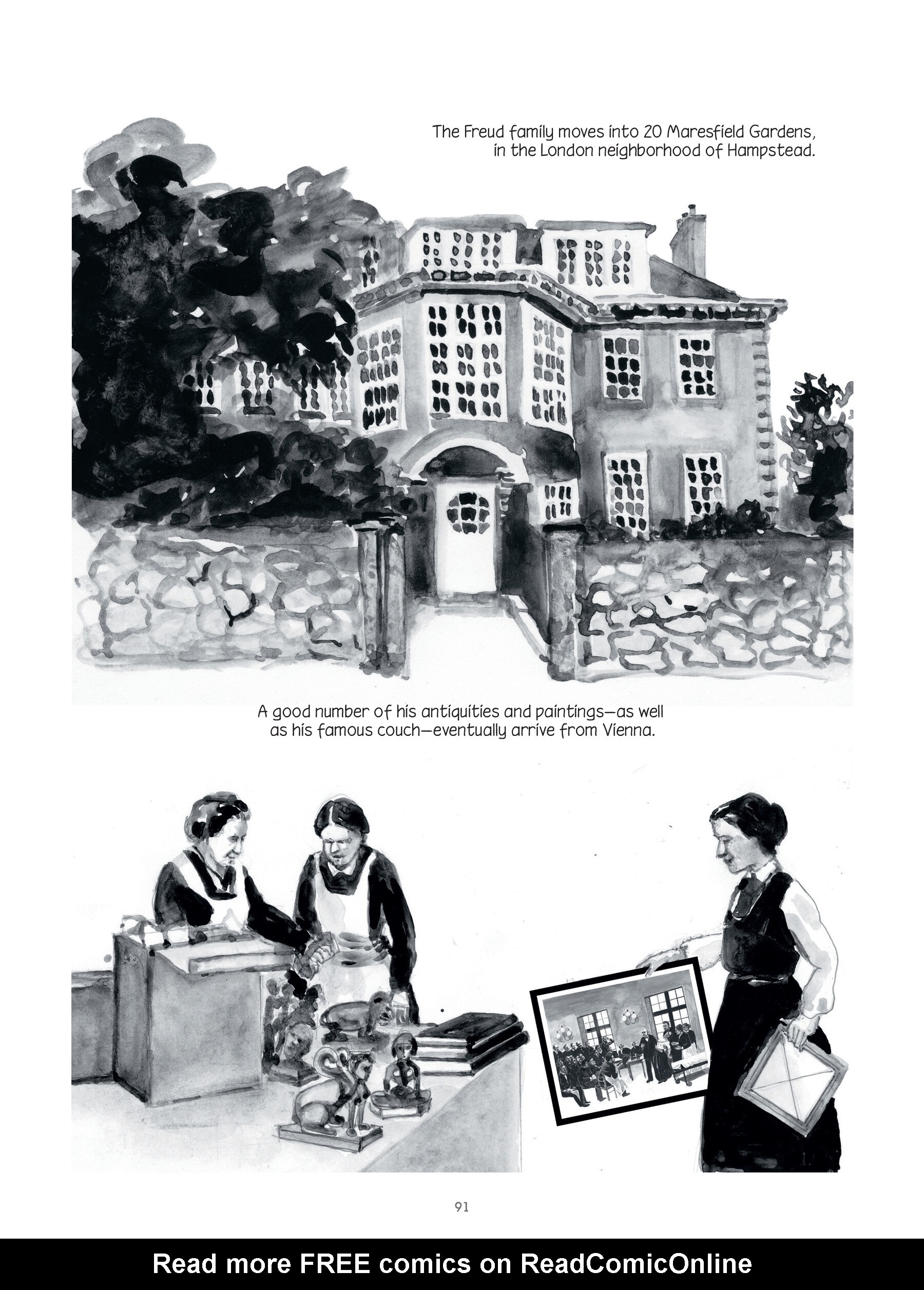 Read online Through Clouds of Smoke: Freud's Final Days comic -  Issue # TPB - 90