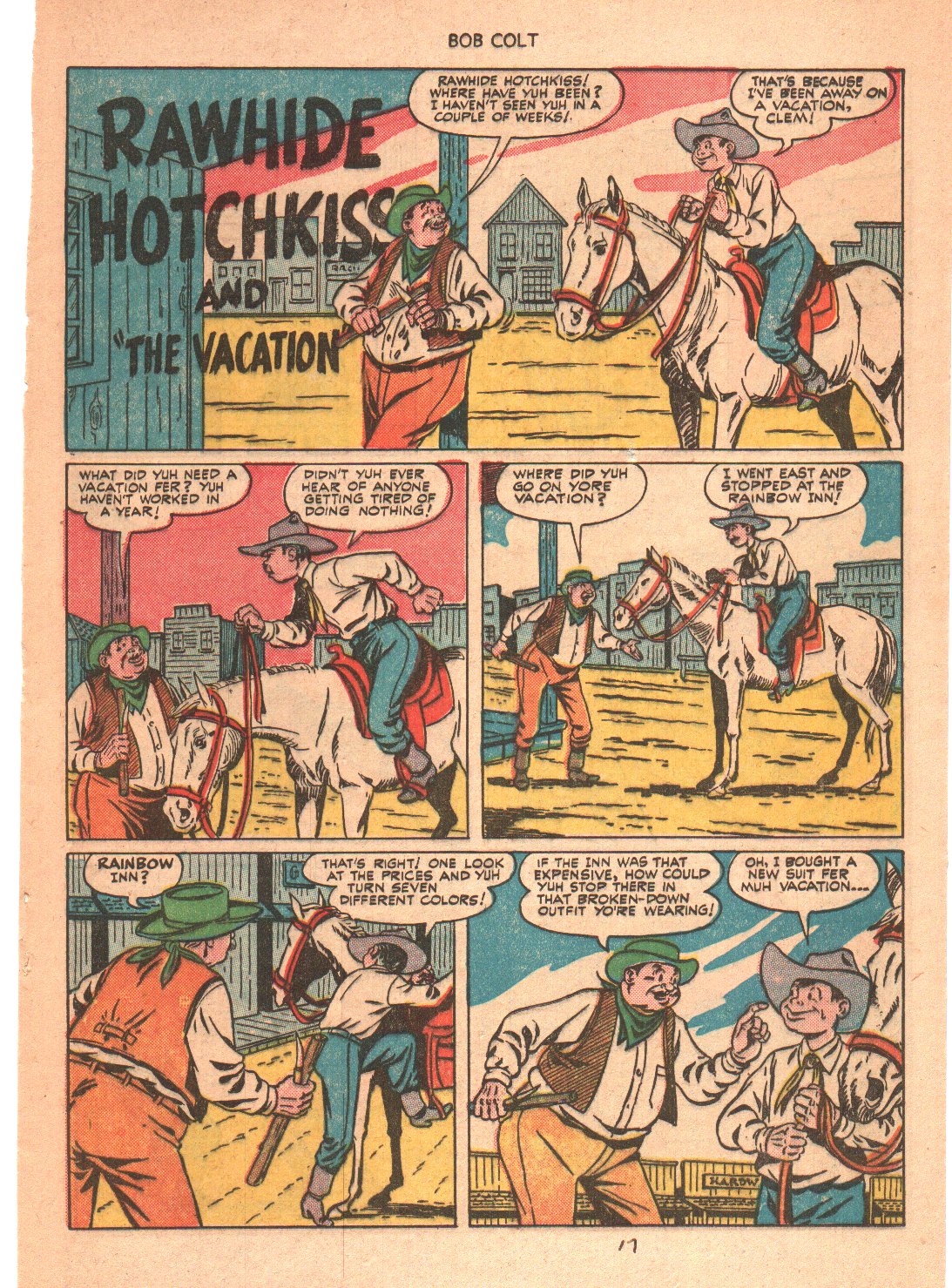 Read online Bob Colt Western comic -  Issue #4 - 17