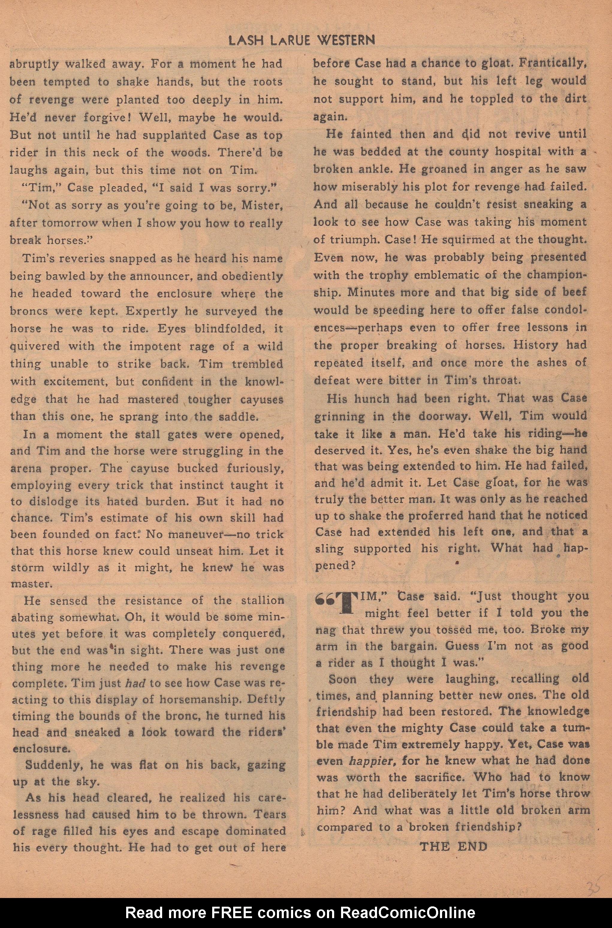Read online Lash Larue Western (1949) comic -  Issue #14 - 38