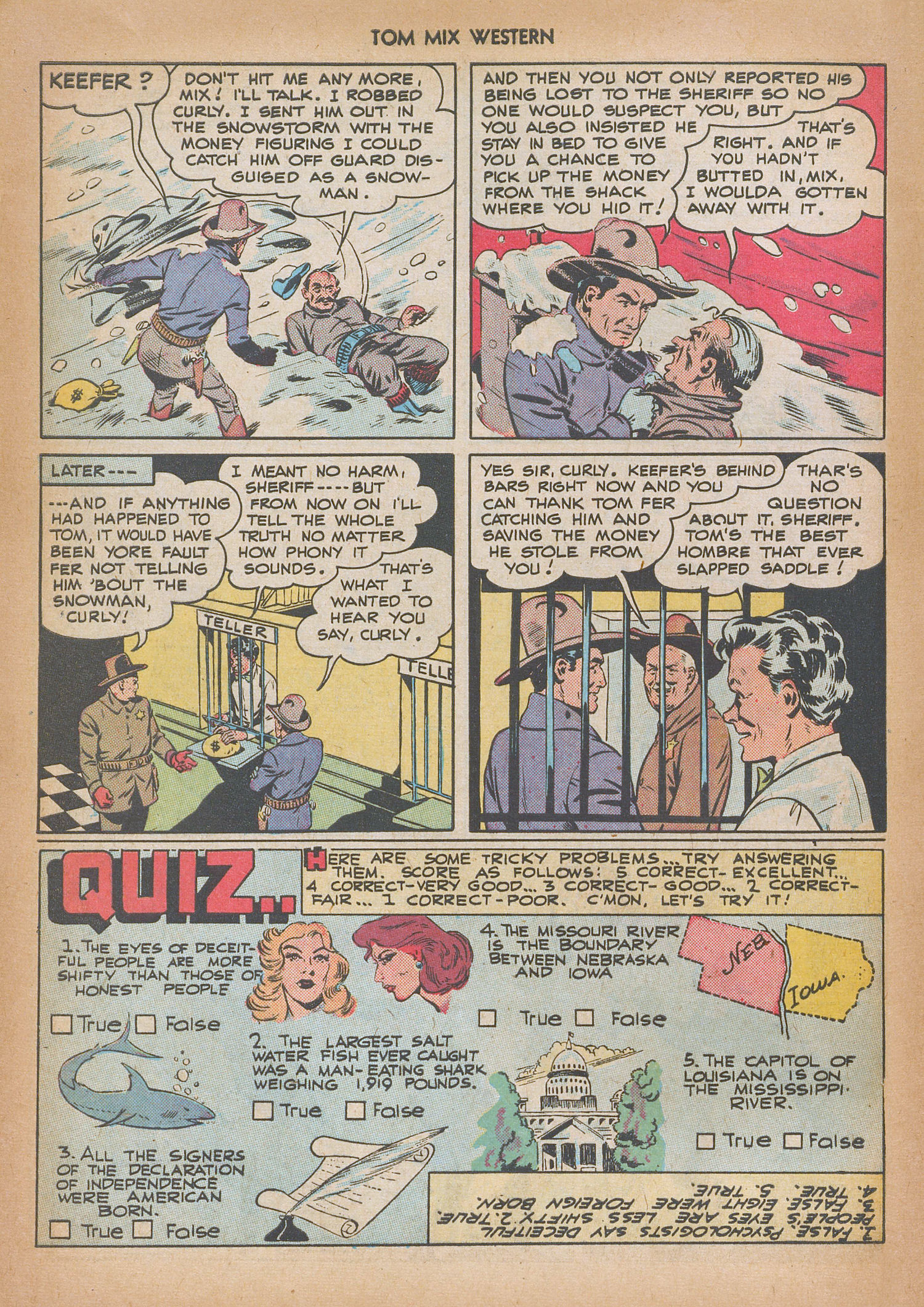 Read online Tom Mix Western (1948) comic -  Issue #14 - 32