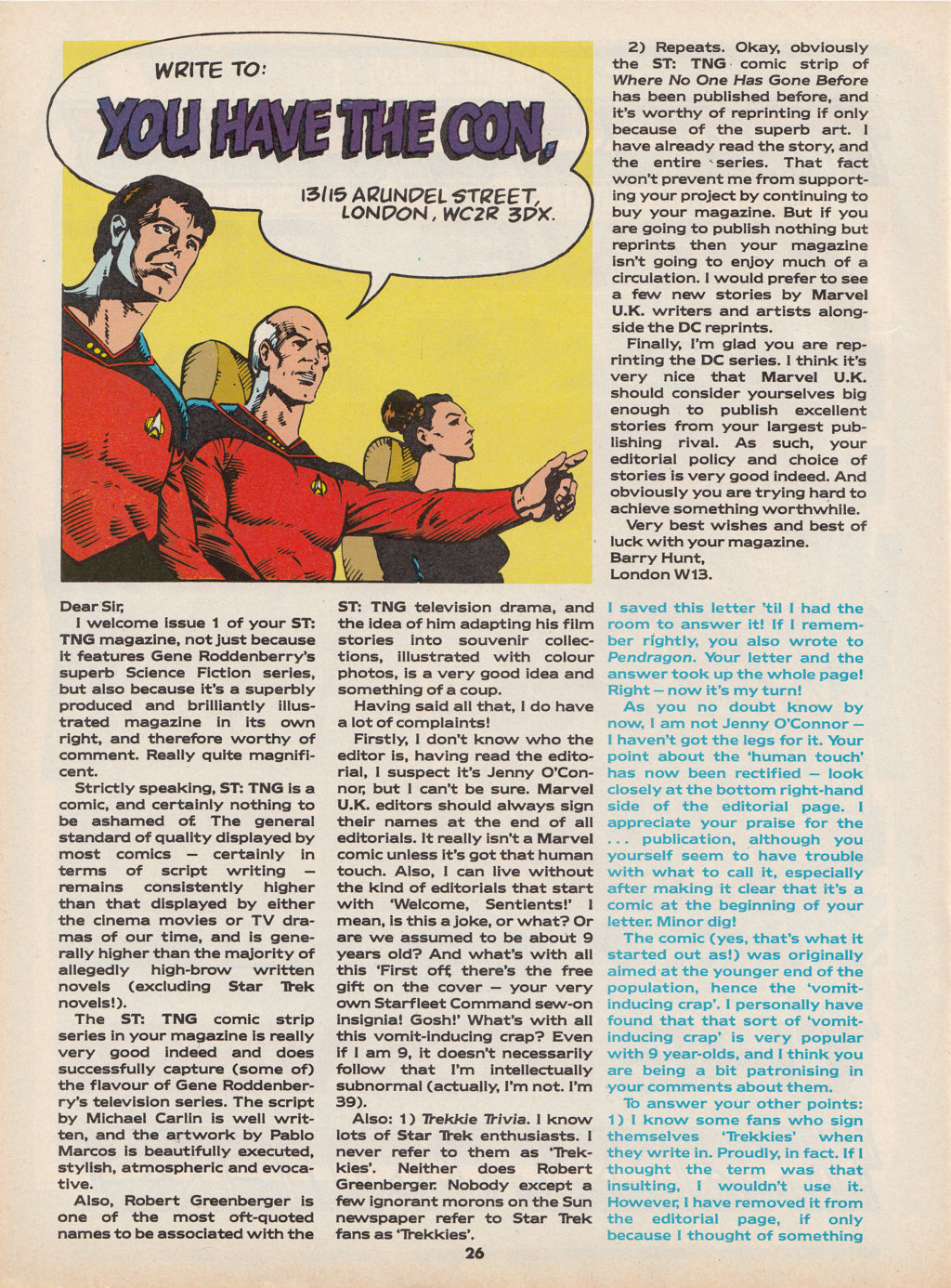 Read online Star Trek The Next Generation (1990) comic -  Issue #9 - 26