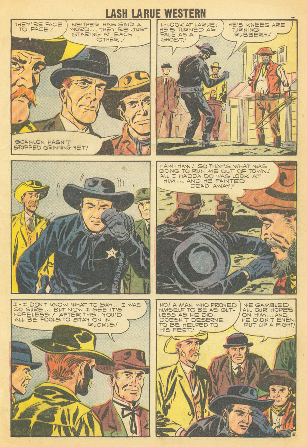 Read online Lash Larue Western (1949) comic -  Issue #68 - 6