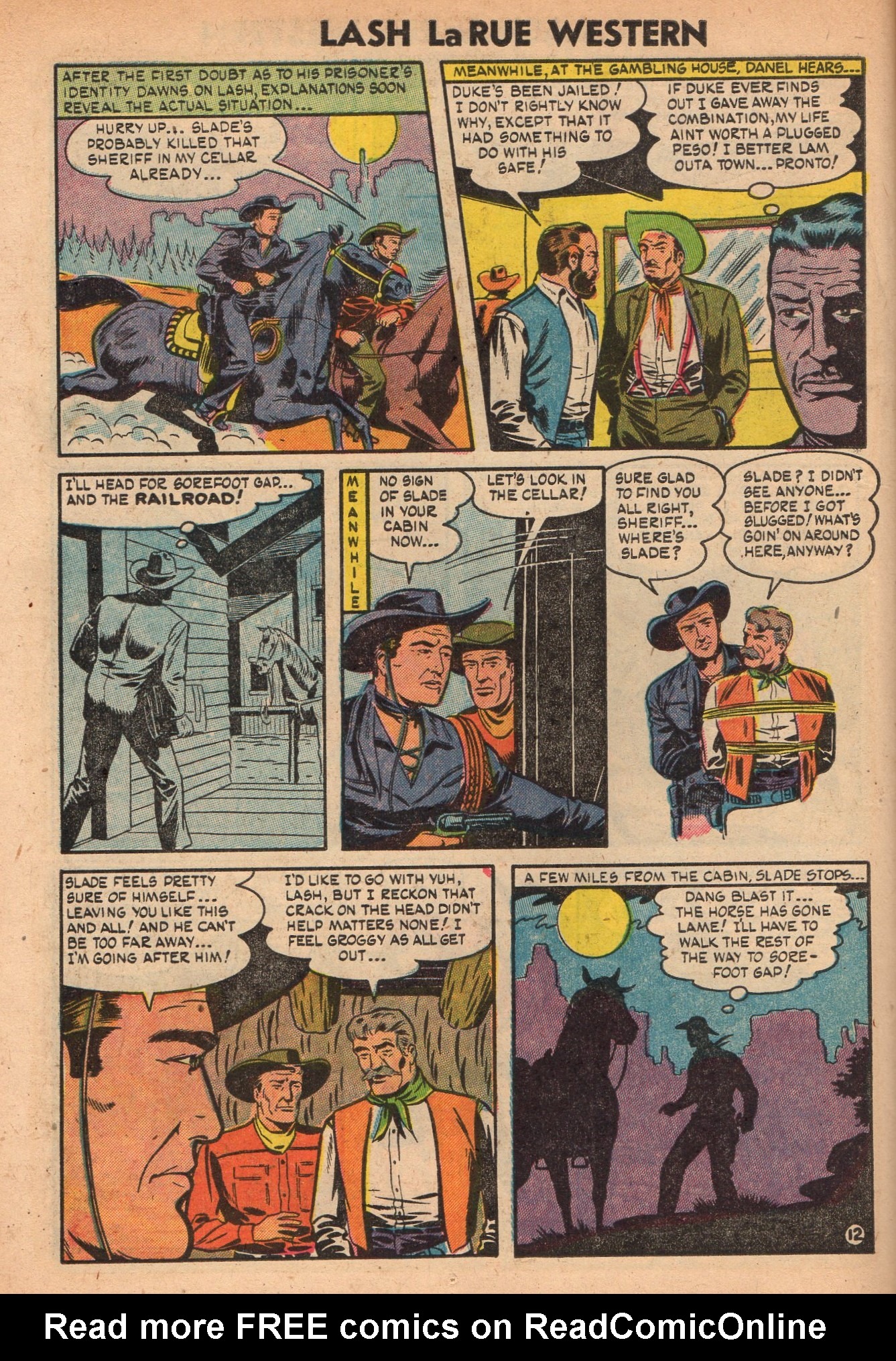 Read online Lash Larue Western (1949) comic -  Issue #49 - 14