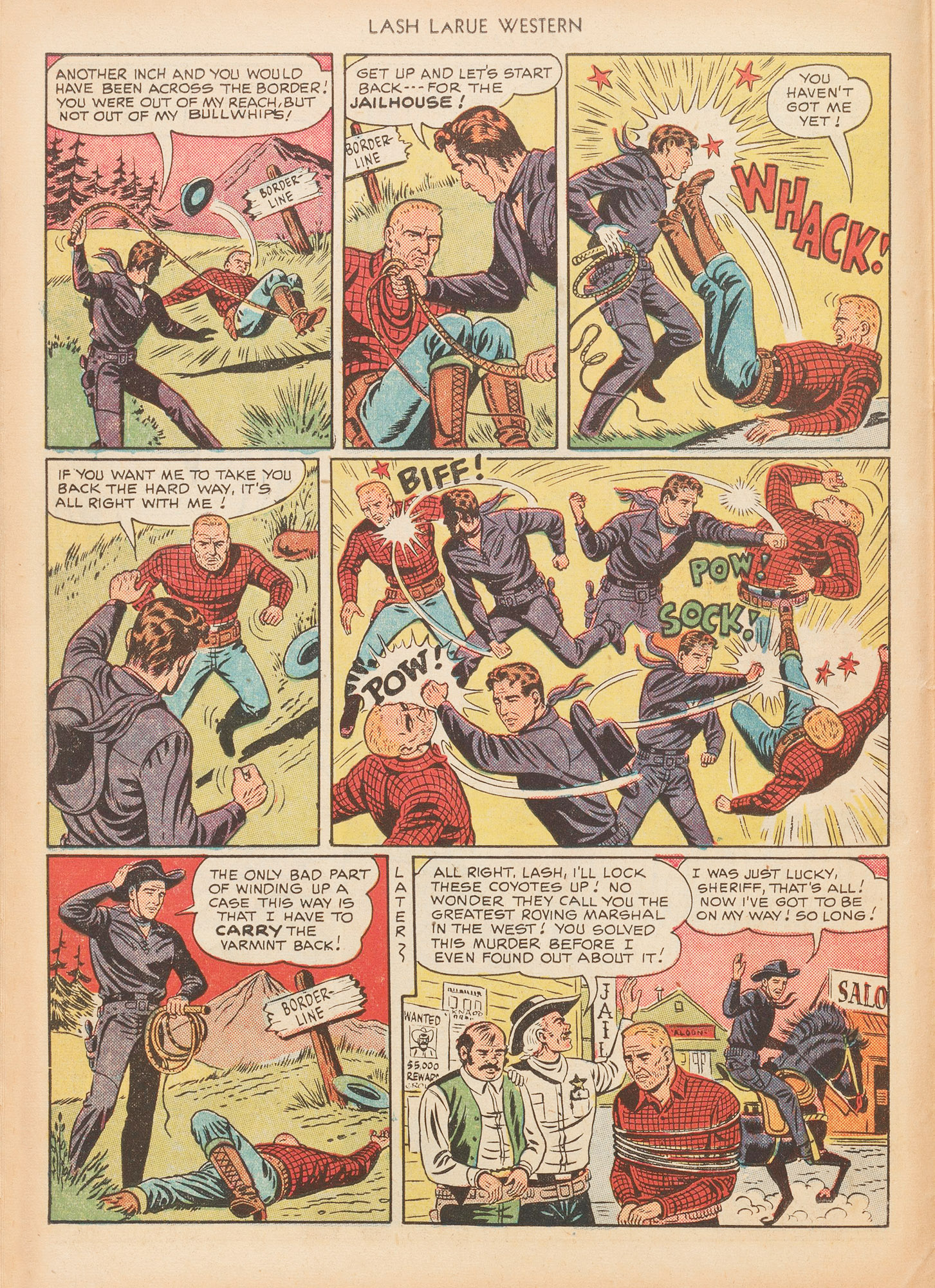 Read online Lash Larue Western (1949) comic -  Issue #7 - 14