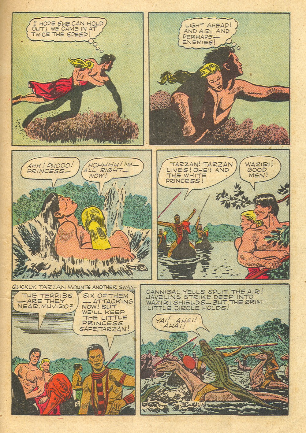 Read online Tarzan (1948) comic -  Issue #36 - 39