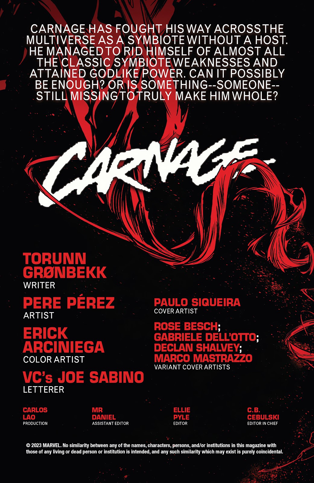 Carnage (2023) issue 1 - Page 2
