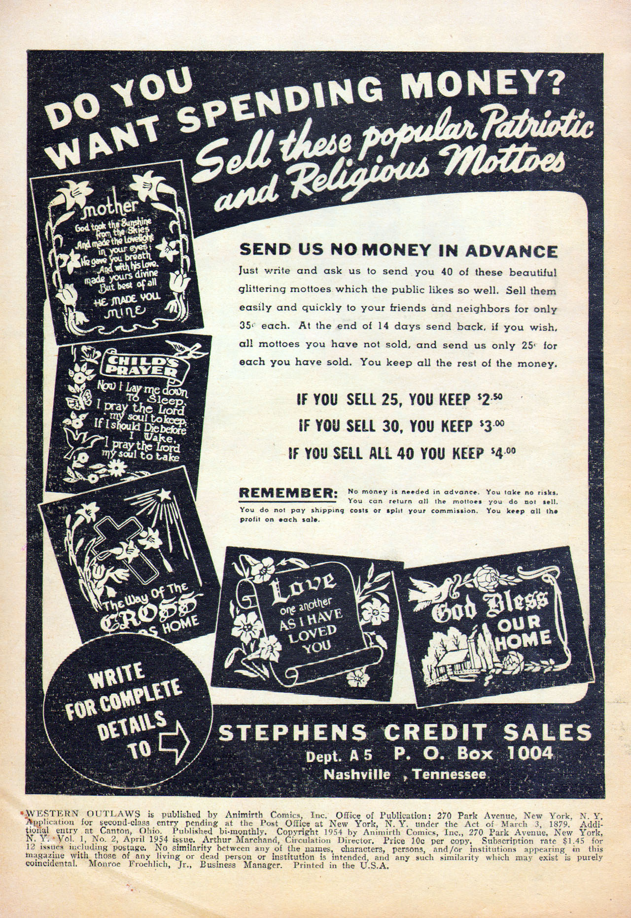 Read online Western Outlaws (1954) comic -  Issue #2 - 2