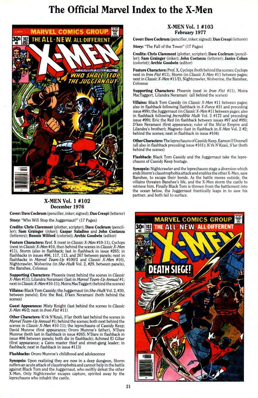Read online The Official Marvel Index To The X-Men (1994) comic -  Issue #2 - 23