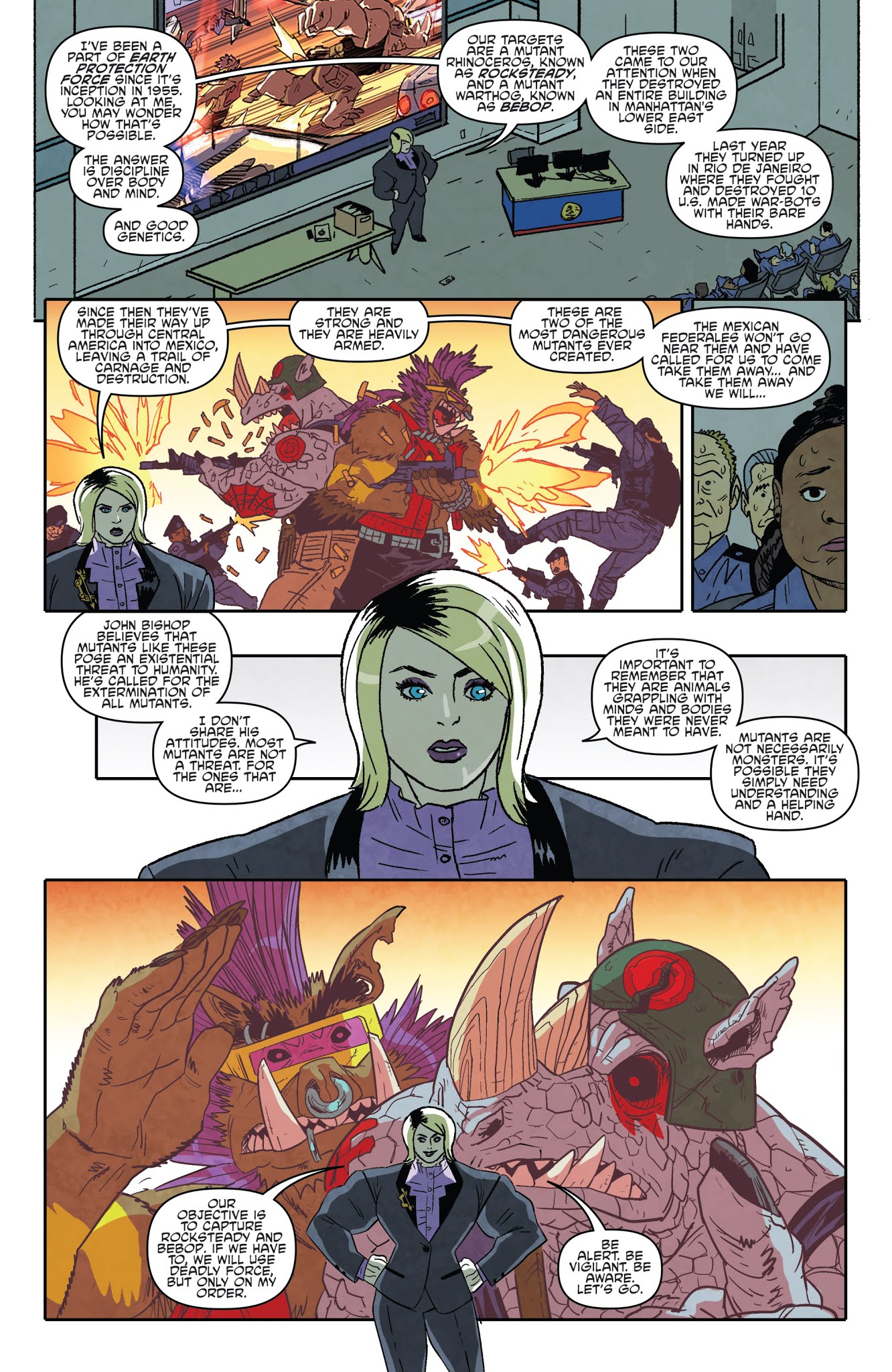 Read online Teenage Mutant Ninja Turtles: Bebop & Rocksteady Hit the Road comic -  Issue #1 - 6