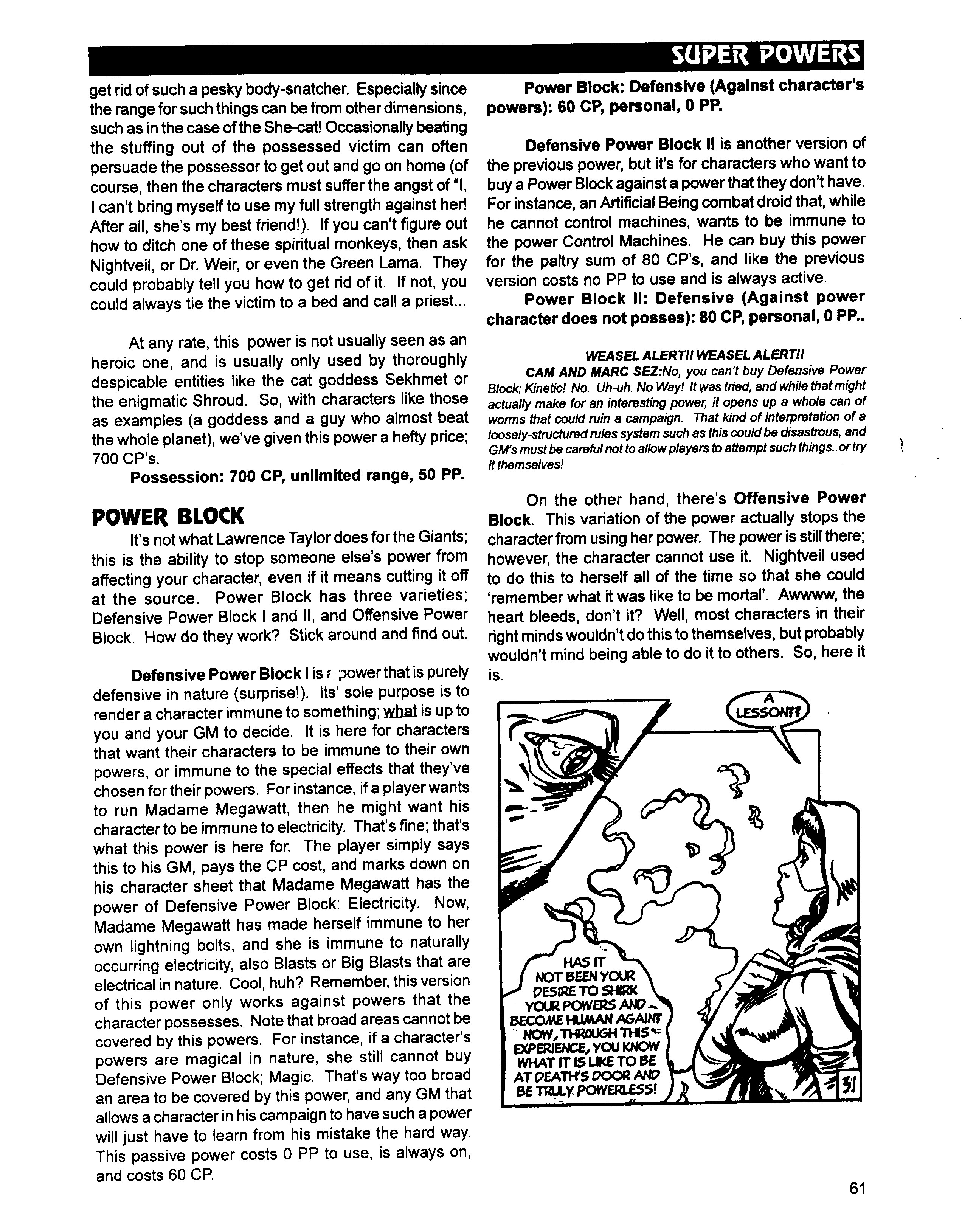 Read online Superbabes: The Femforce Role-Playing Game comic -  Issue # TPB - 63