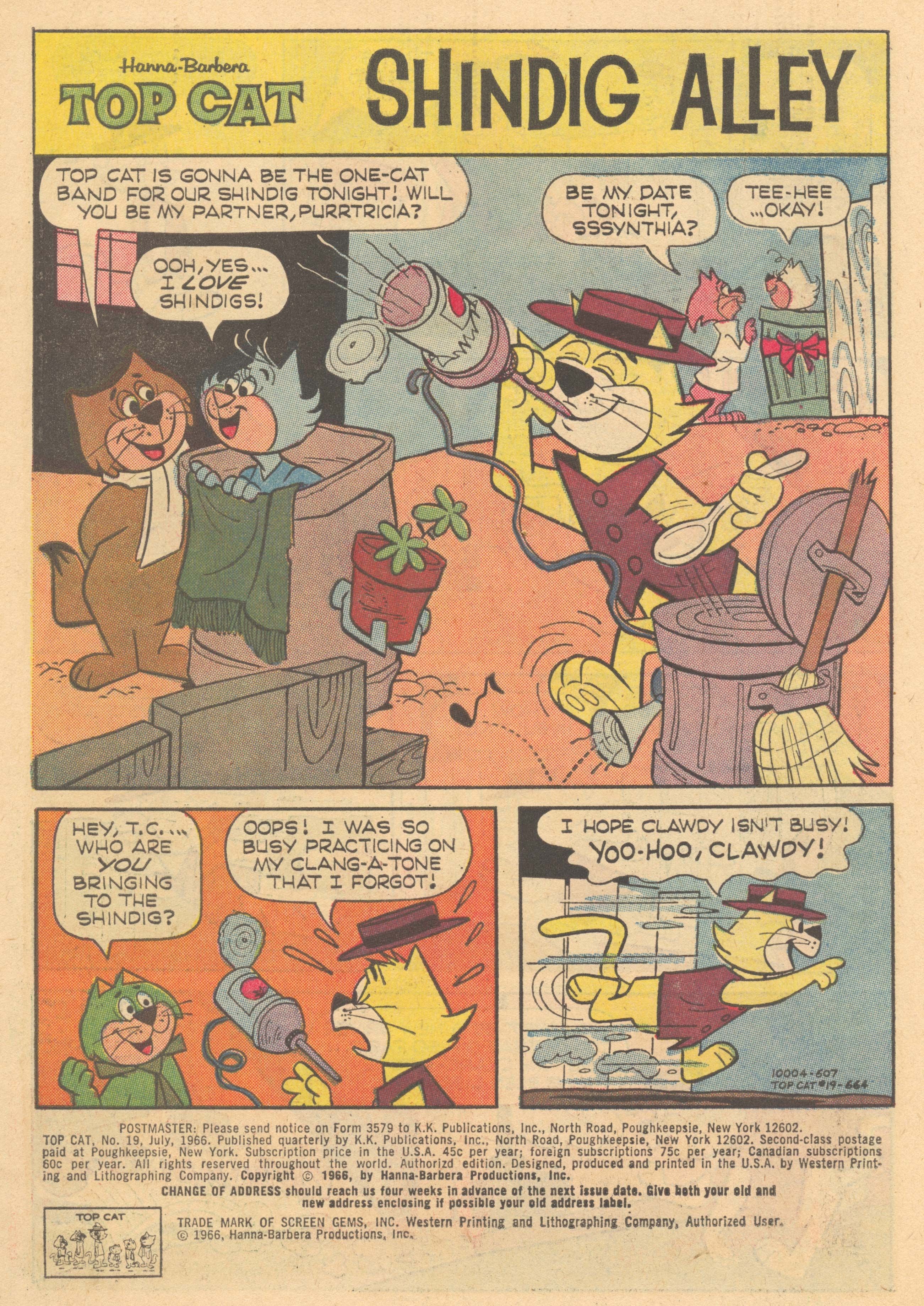 Read online Top Cat (1962) comic -  Issue #19 - 3