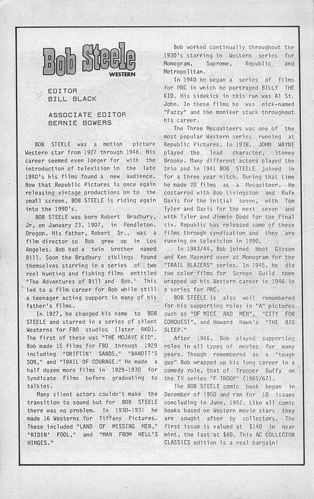 Read online Bob Steele Western comic -  Issue # Full - 12