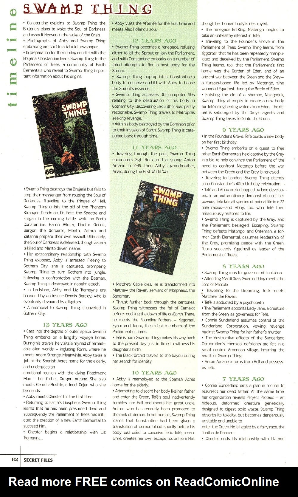 Read online Vertigo Secret Files & Origins: Swamp Thing comic -  Issue # Full - 55