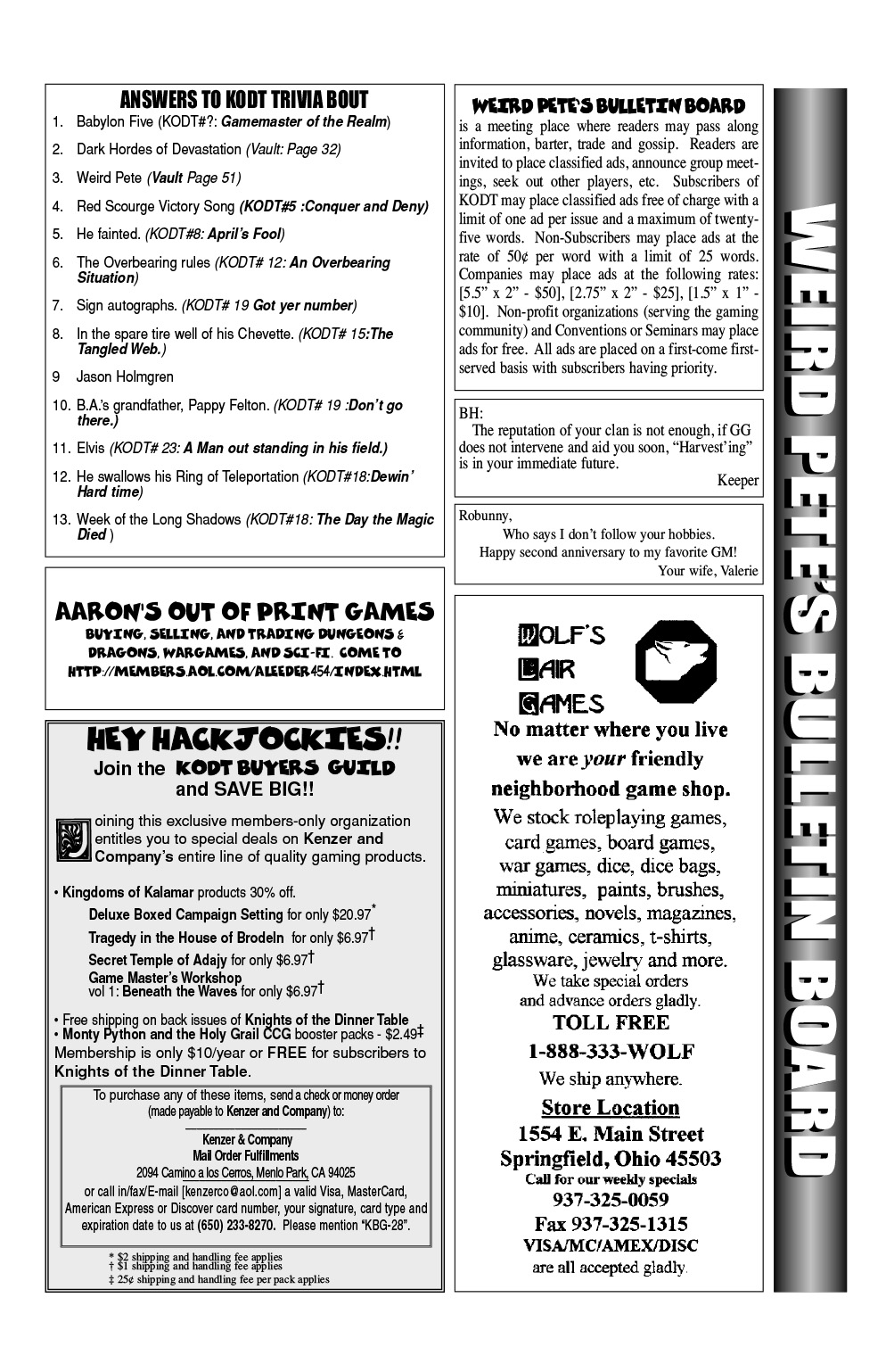 Read online Knights of the Dinner Table comic -  Issue #28 - 41