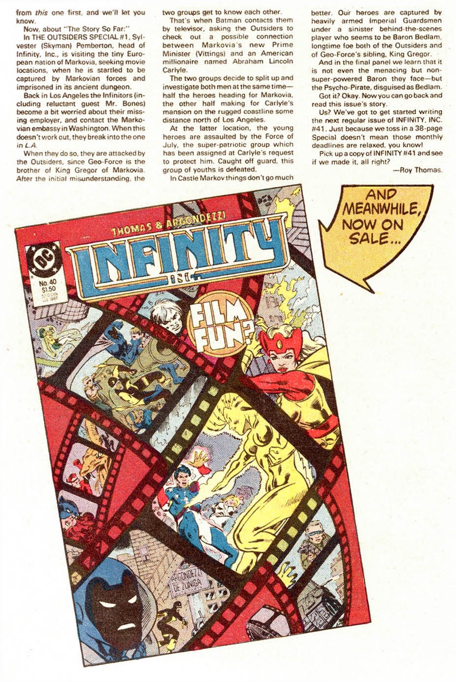 Read online Infinity, Inc. Special comic -  Issue # Full - 50