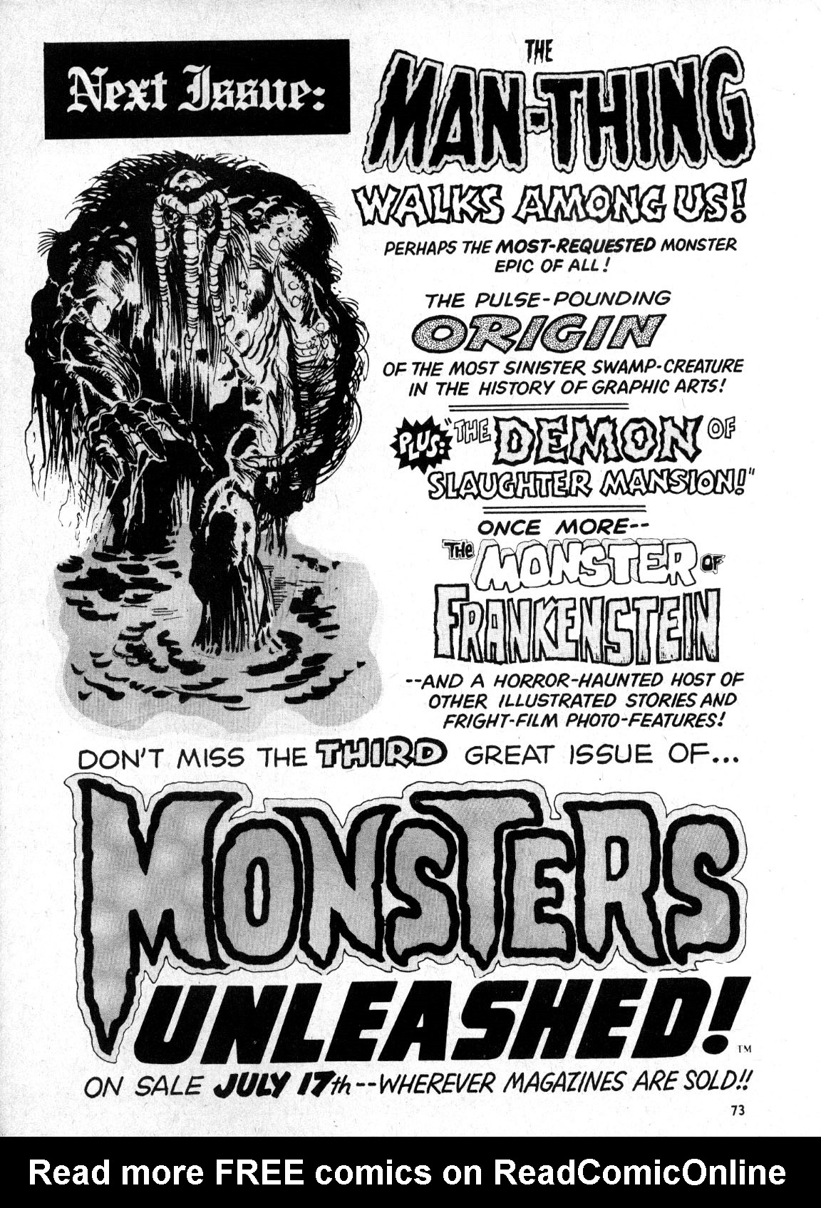 Read online Monsters Unleashed (1973) comic -  Issue #2 - 73