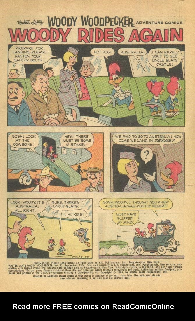Read online Walter Lantz Woody Woodpecker (1962) comic -  Issue #81 - 3