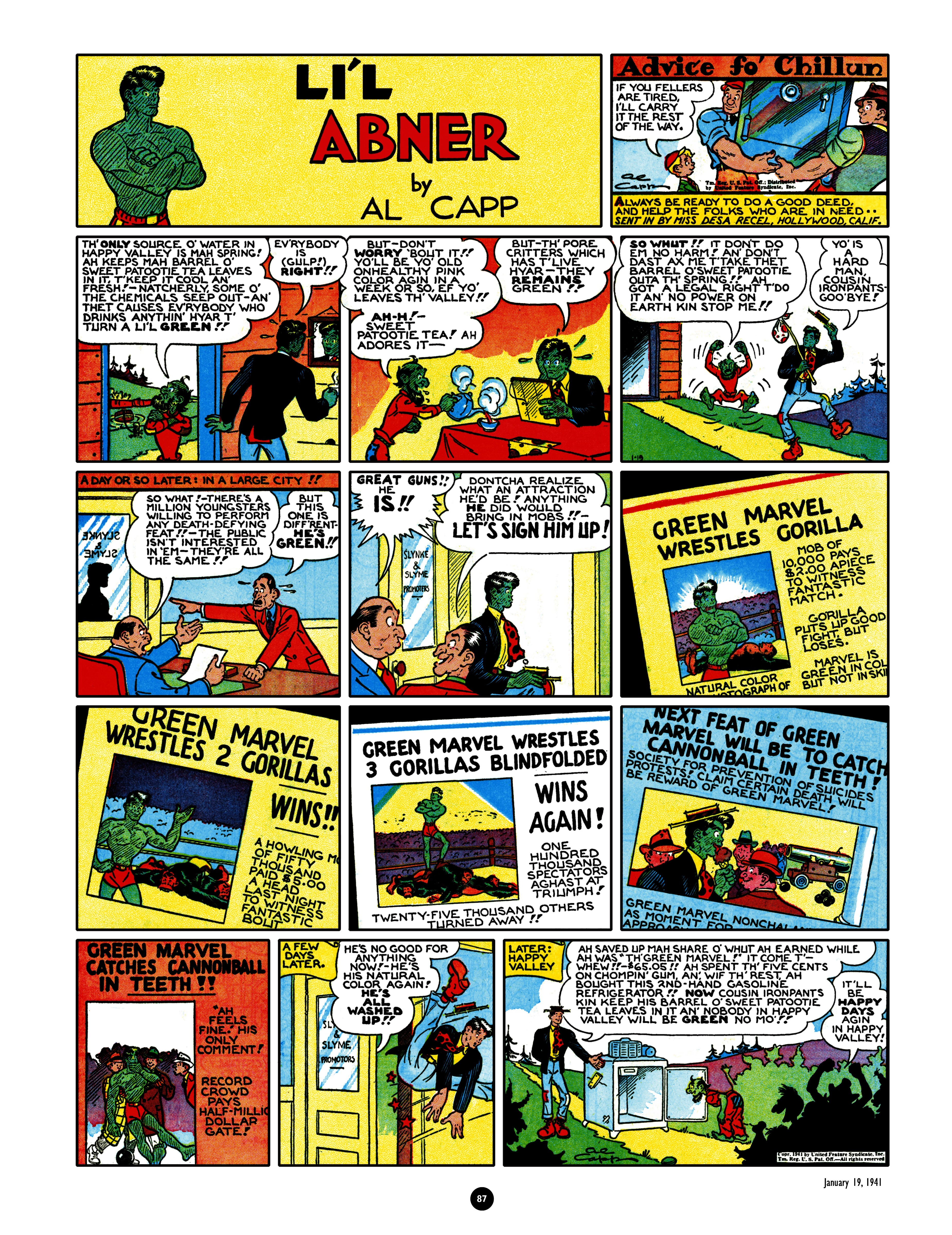 Read online Al Capp's Li'l Abner Complete Daily & Color Sunday Comics comic -  Issue # TPB 4 (Part 1) - 88