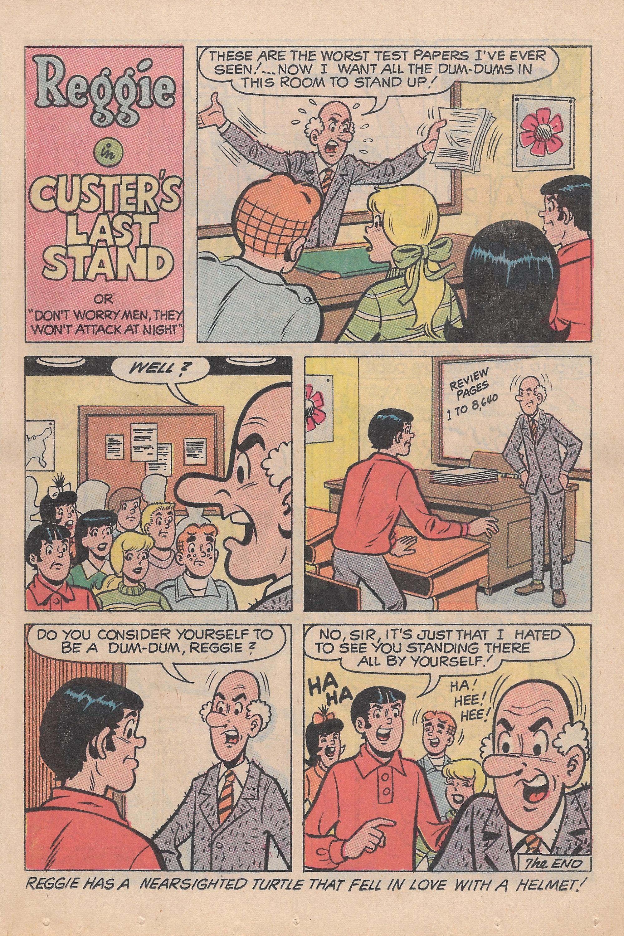 Read online Reggie's Wise Guy Jokes comic -  Issue #13 - 13