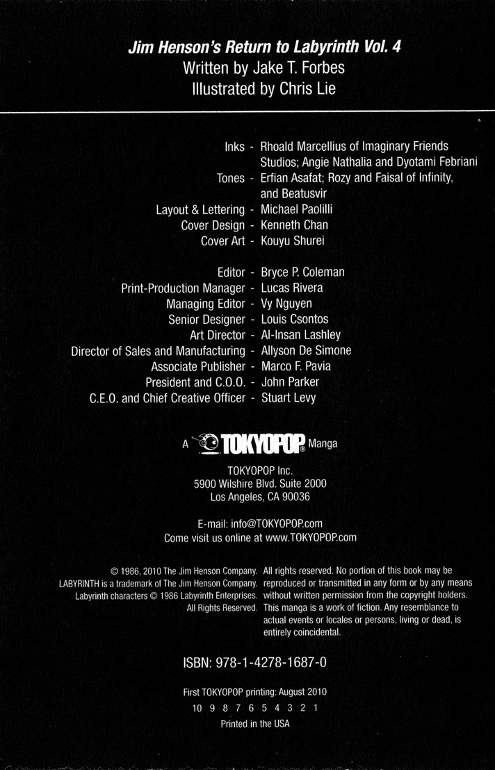 Read online Jim Henson's Return to Labyrinth comic -  Issue # Vol. 4 - 4