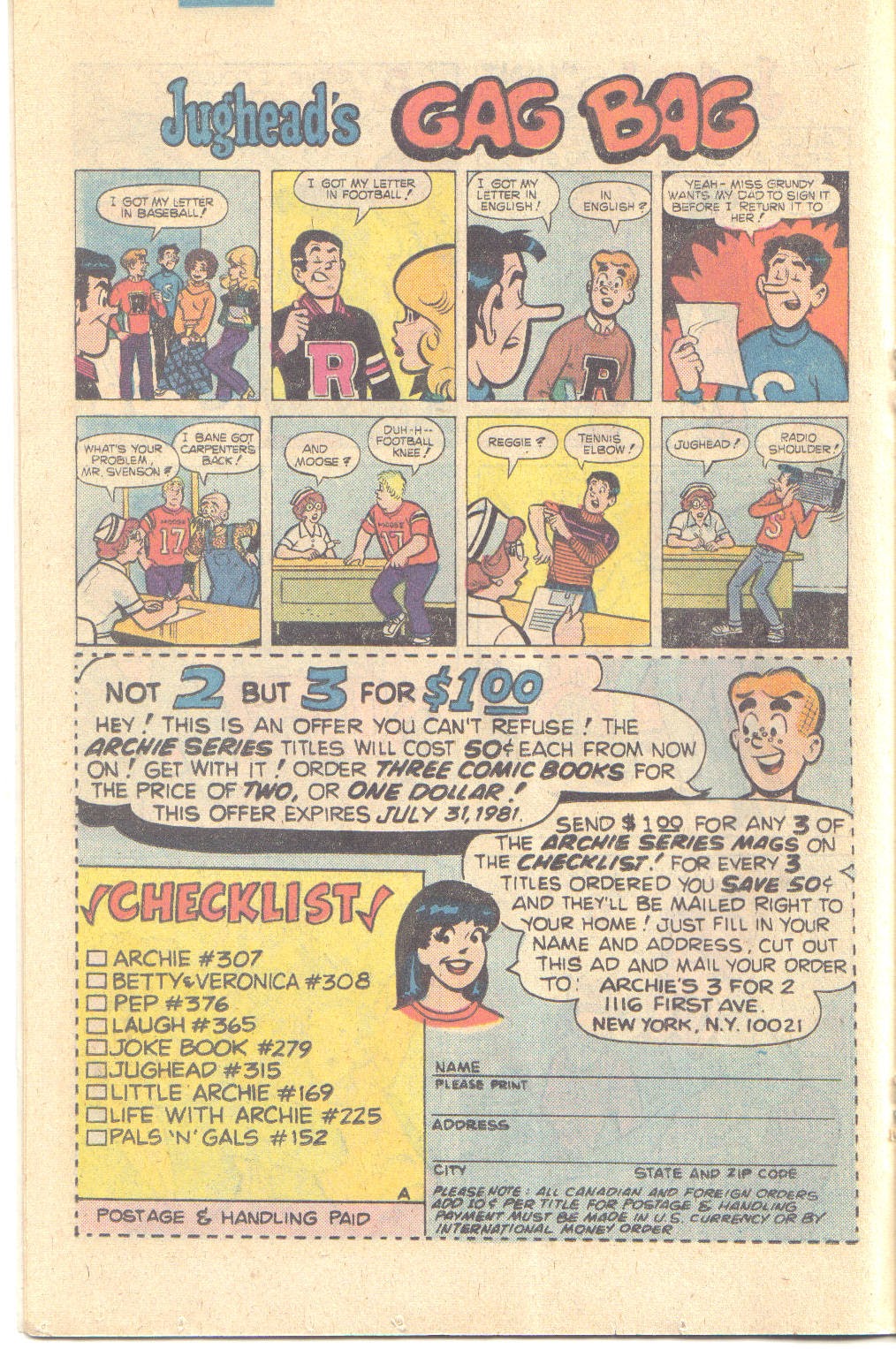 Read online Jughead's Jokes comic -  Issue #73 - 18