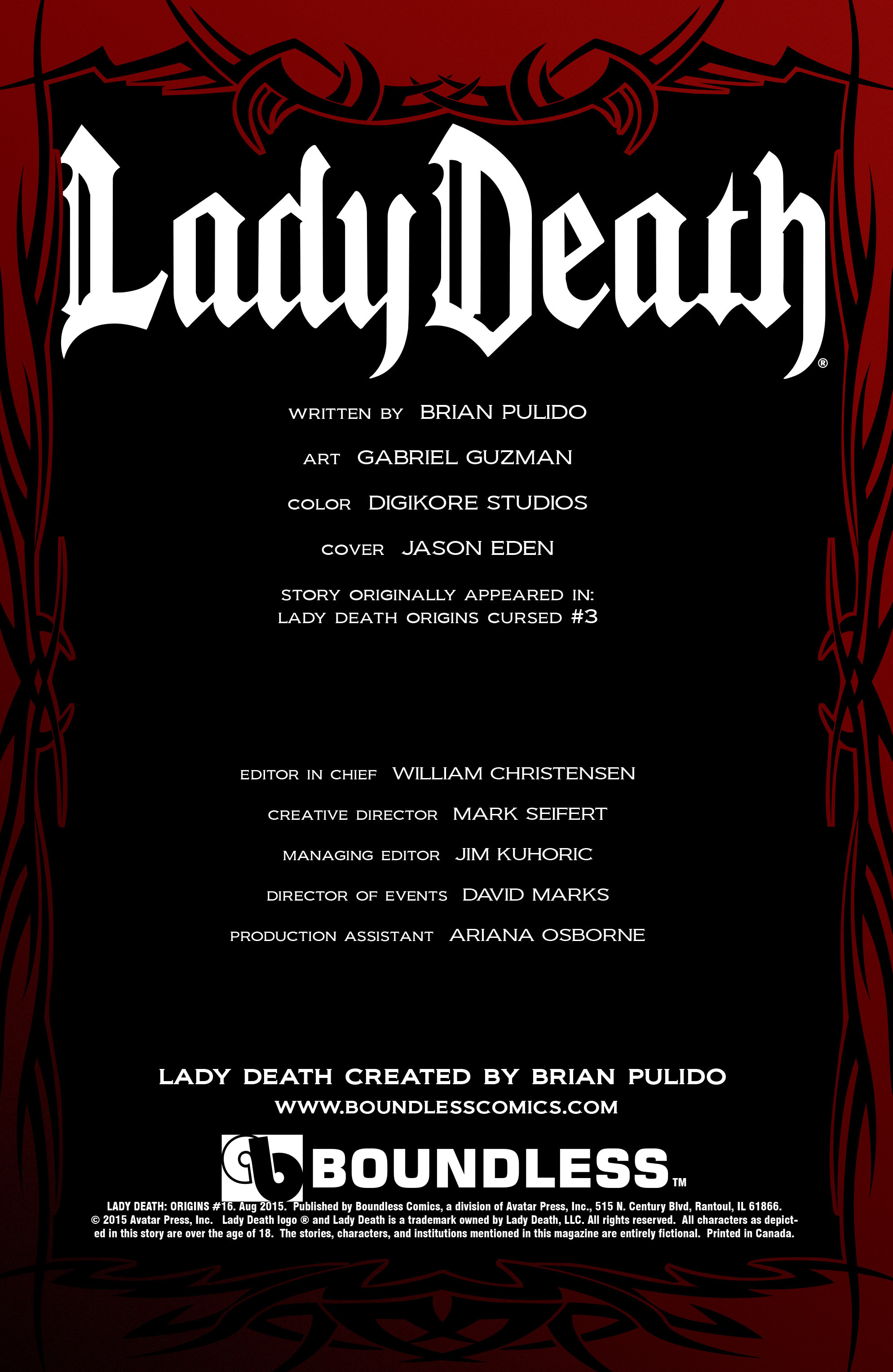 Read online Lady Death Origins comic -  Issue #16 - 2