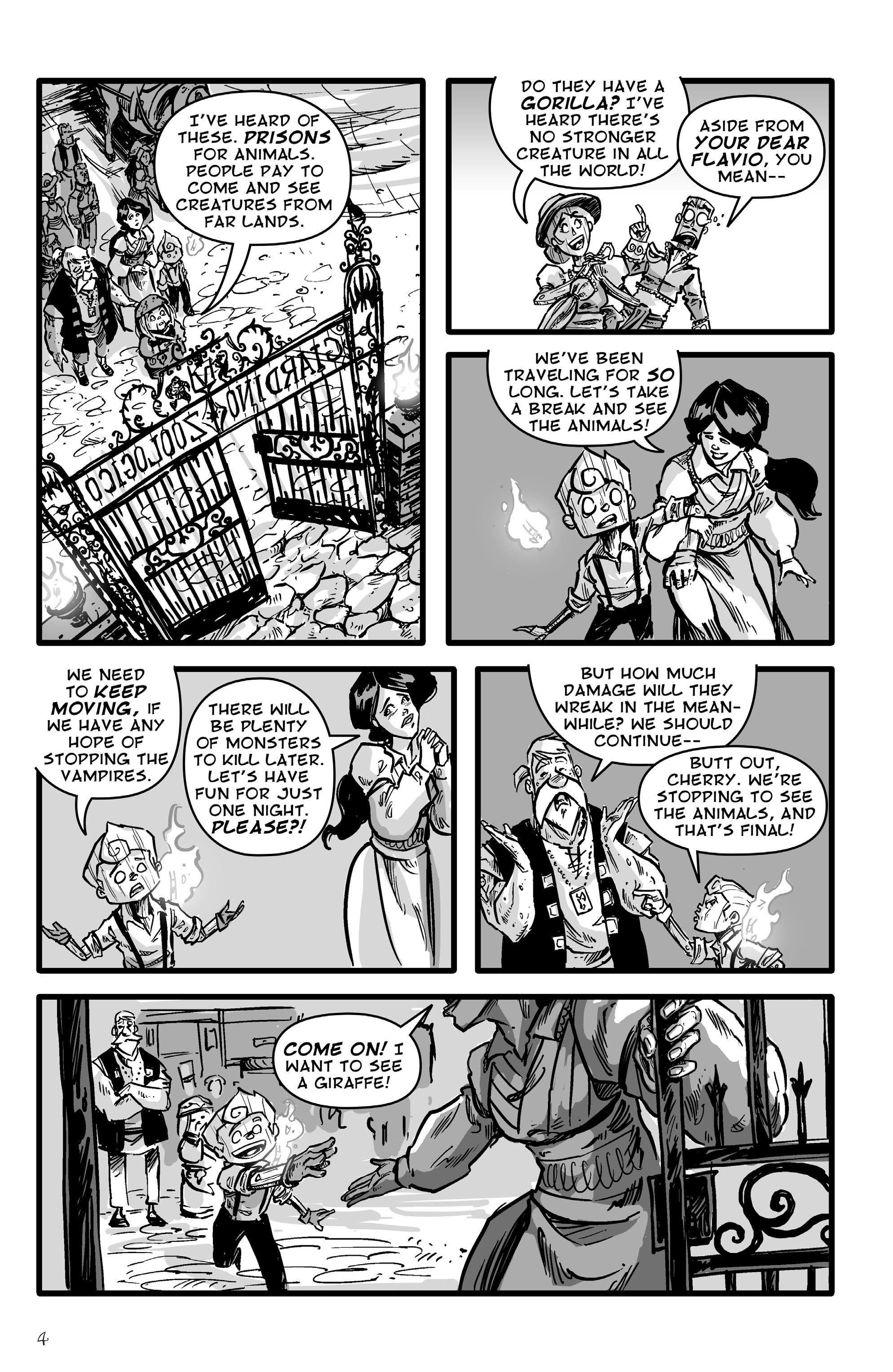 Read online Pinocchio, Vampire Slayer Versus the Vampire Zoo comic -  Issue # Full - 6