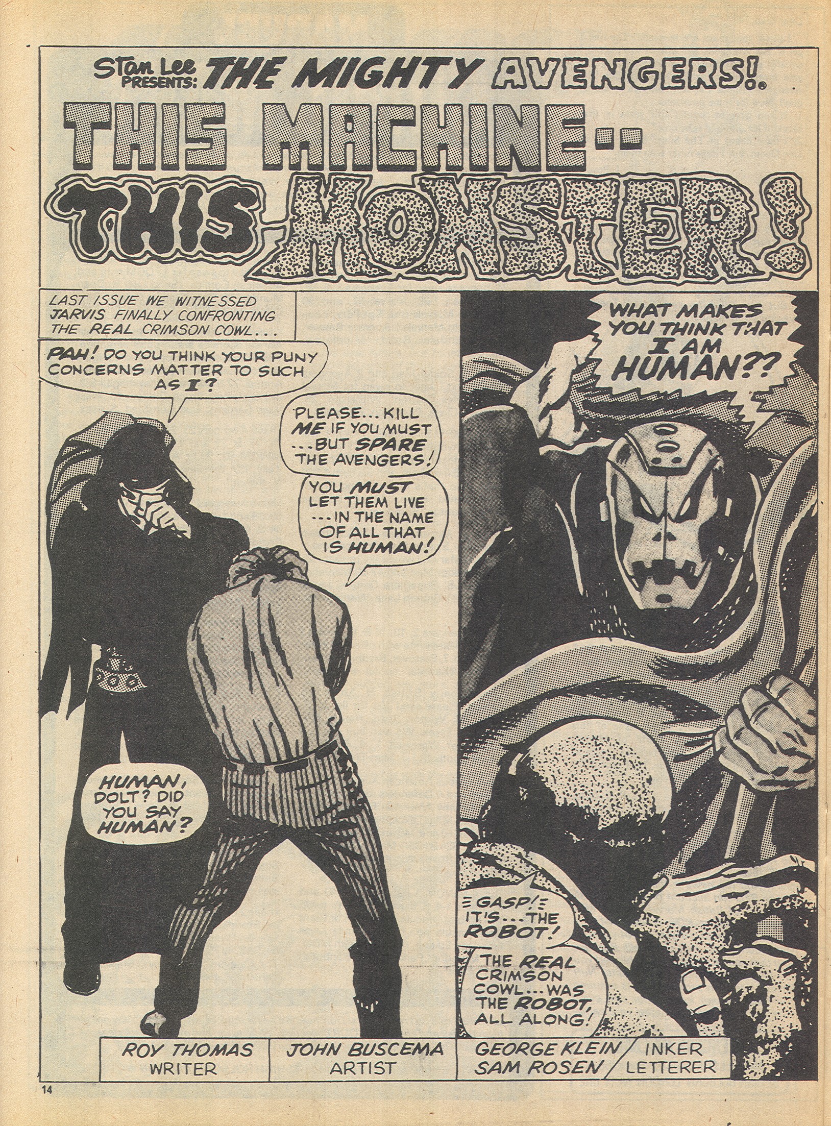 Read online The Avengers (1973) comic -  Issue #75 - 14