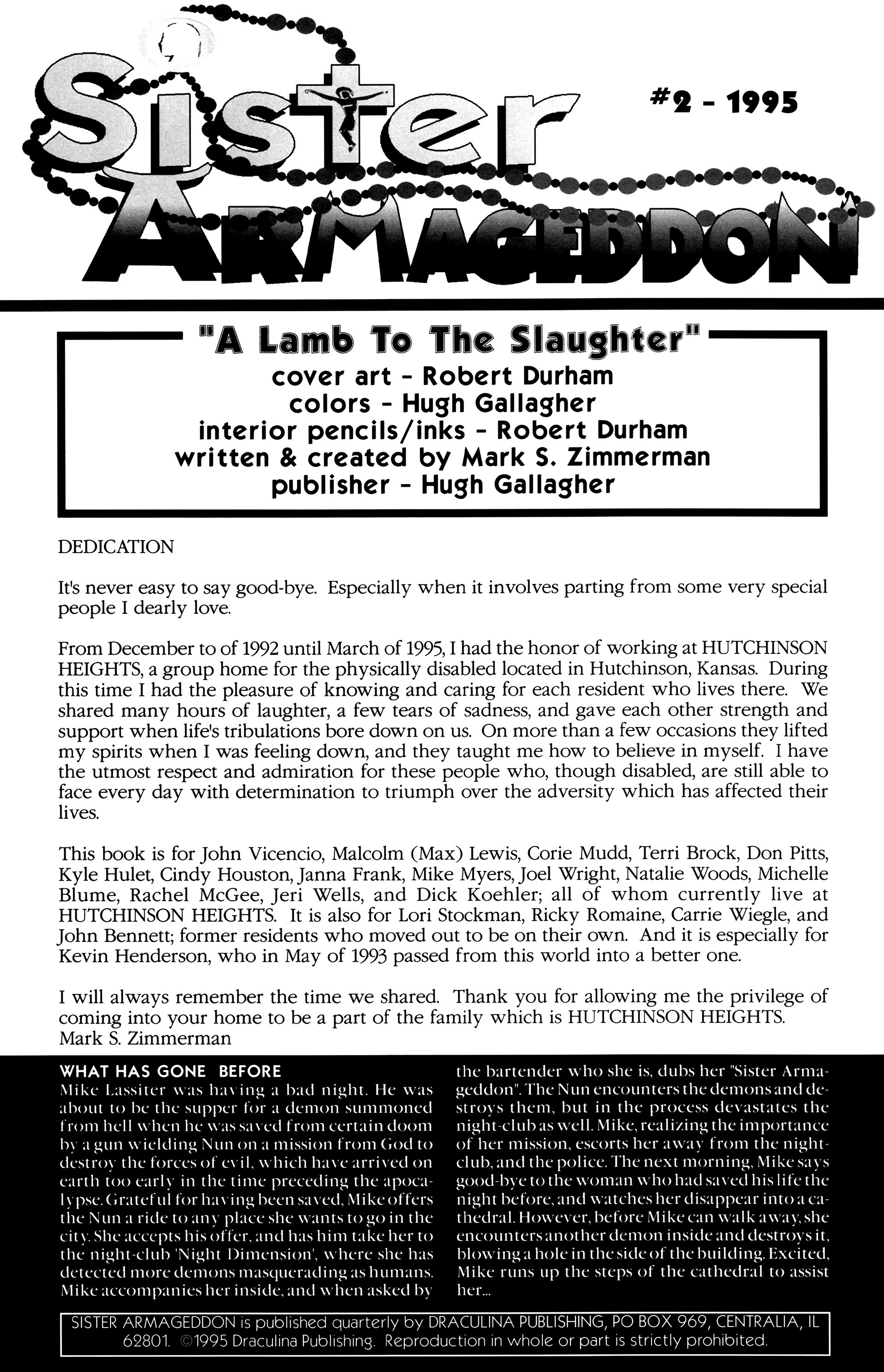 Read online Sister Armageddon comic -  Issue #2 - 2