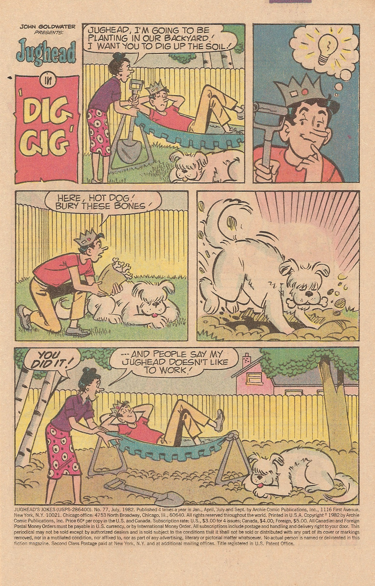 Read online Jughead's Jokes comic -  Issue #77 - 3